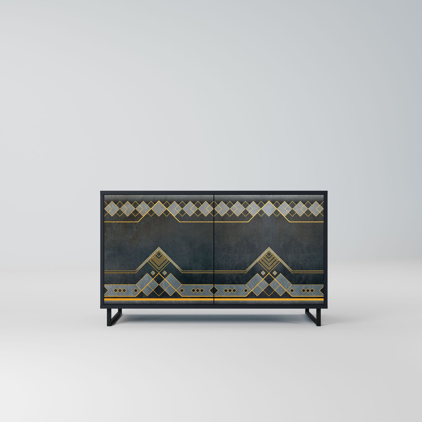 Credenza a 2 ante ROYAL ORDINARINESS in finitura nera