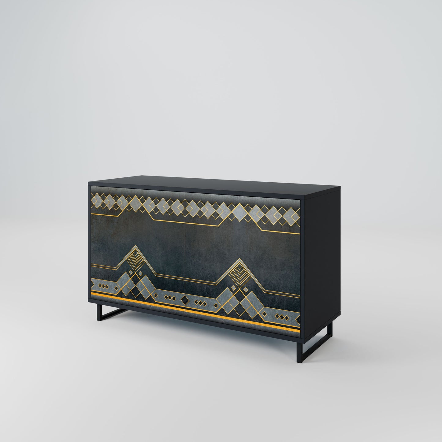 Credenza a 2 ante ROYAL ORDINARINESS in finitura nera