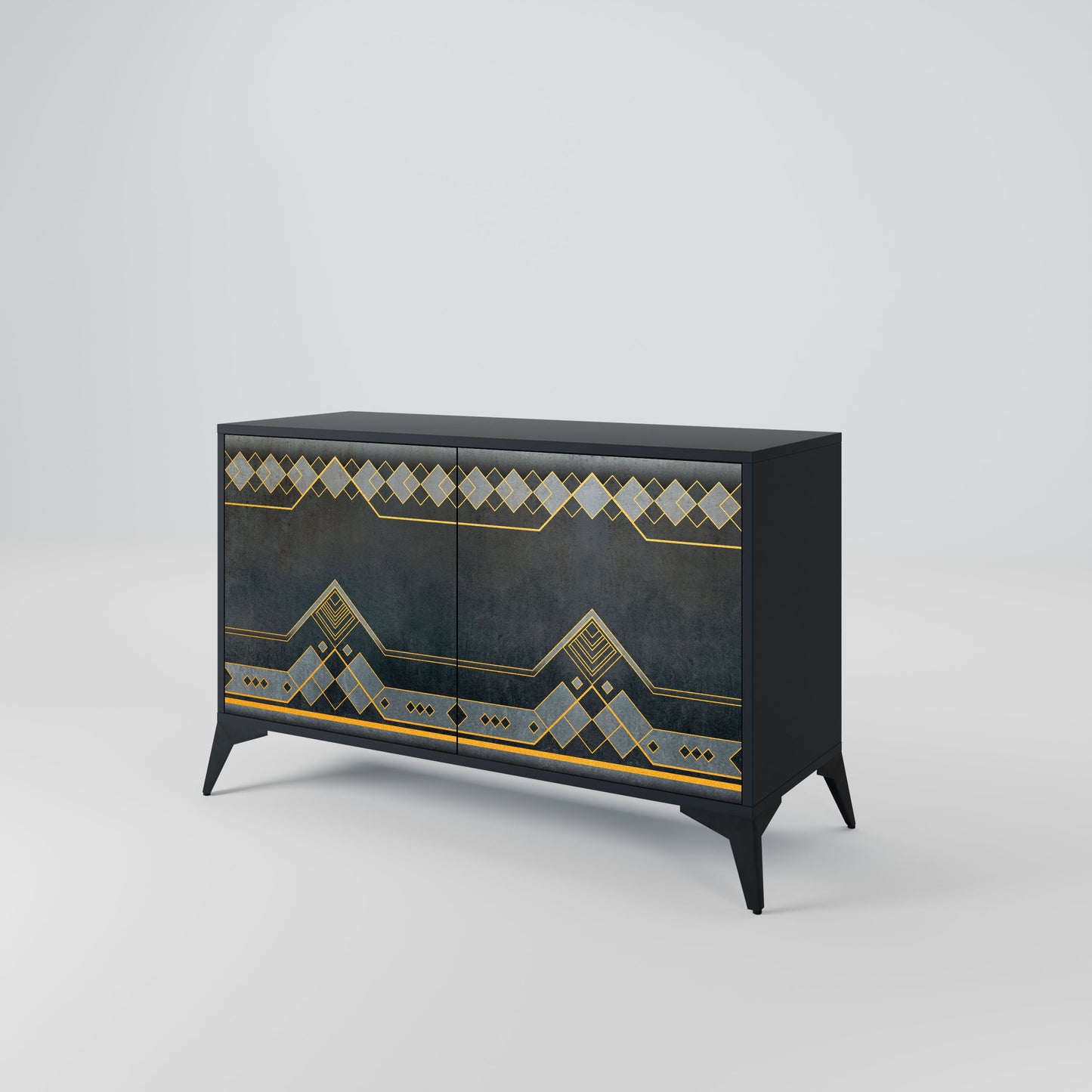 Credenza a 2 ante ROYAL ORDINARINESS in finitura nera