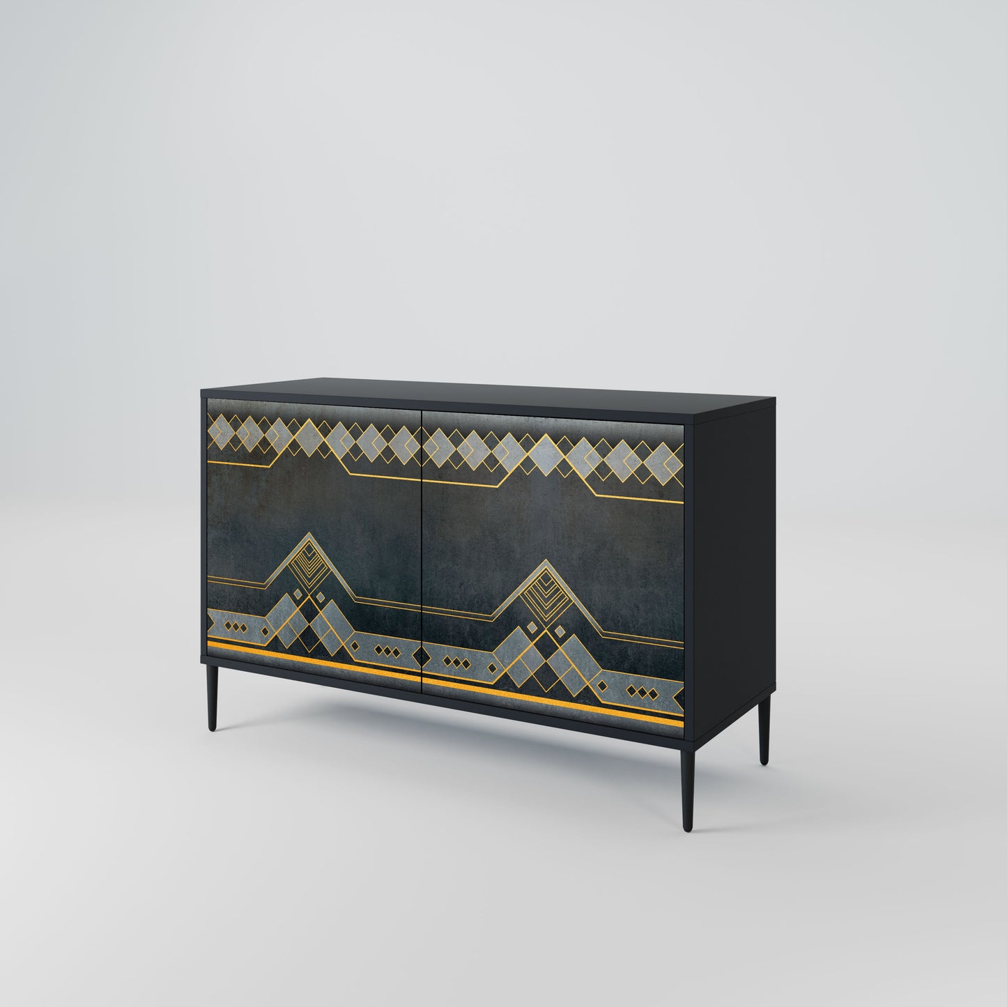 Credenza a 2 ante ROYAL ORDINARINESS in finitura nera