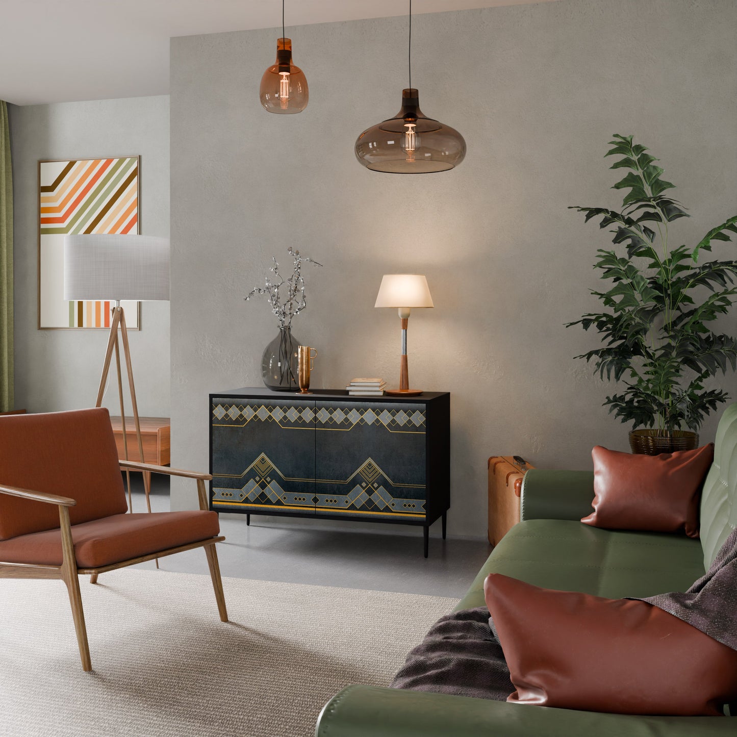 Credenza a 2 ante ROYAL ORDINARINESS in finitura nera