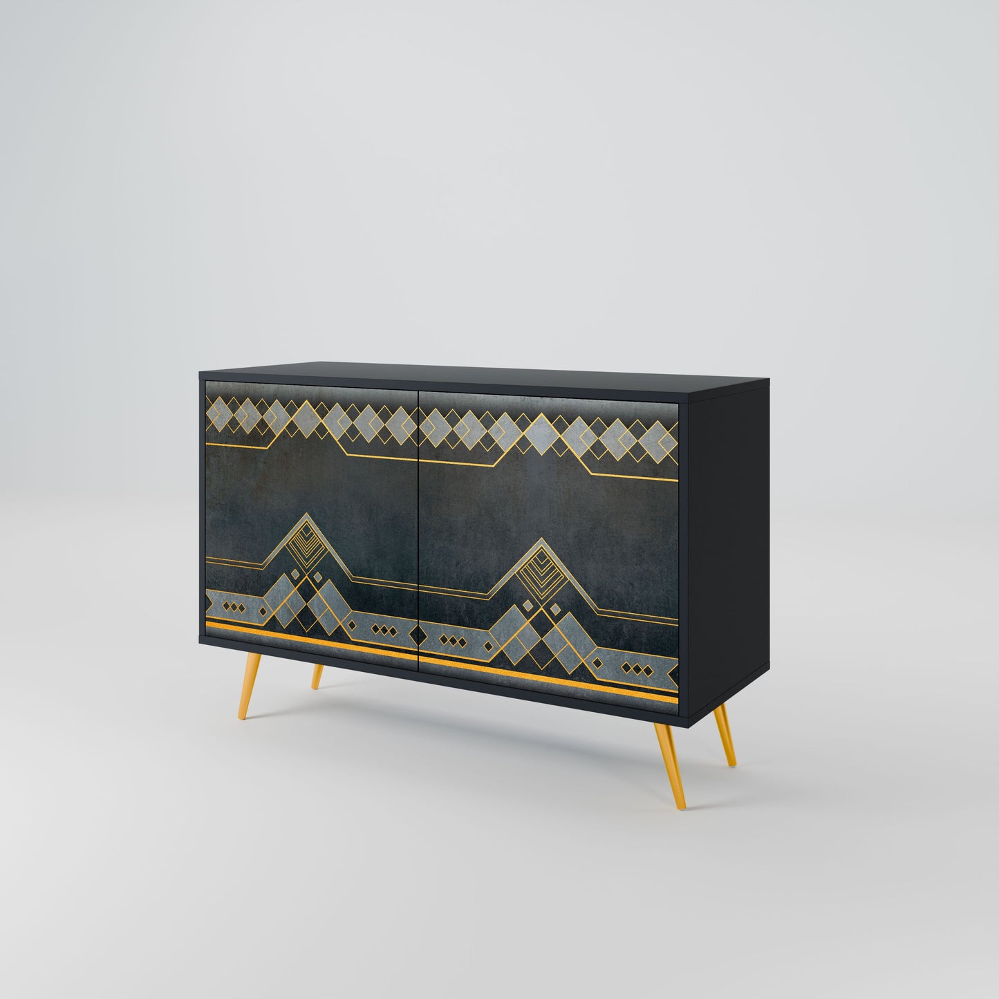 Credenza a 2 ante ROYAL ORDINARINESS in finitura nera