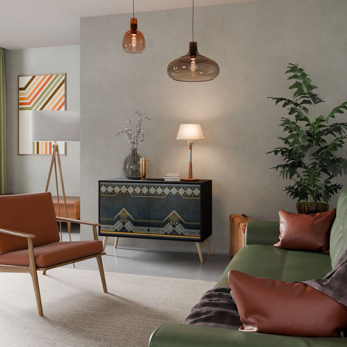 Credenza a 2 ante ROYAL ORDINARINESS in finitura nera