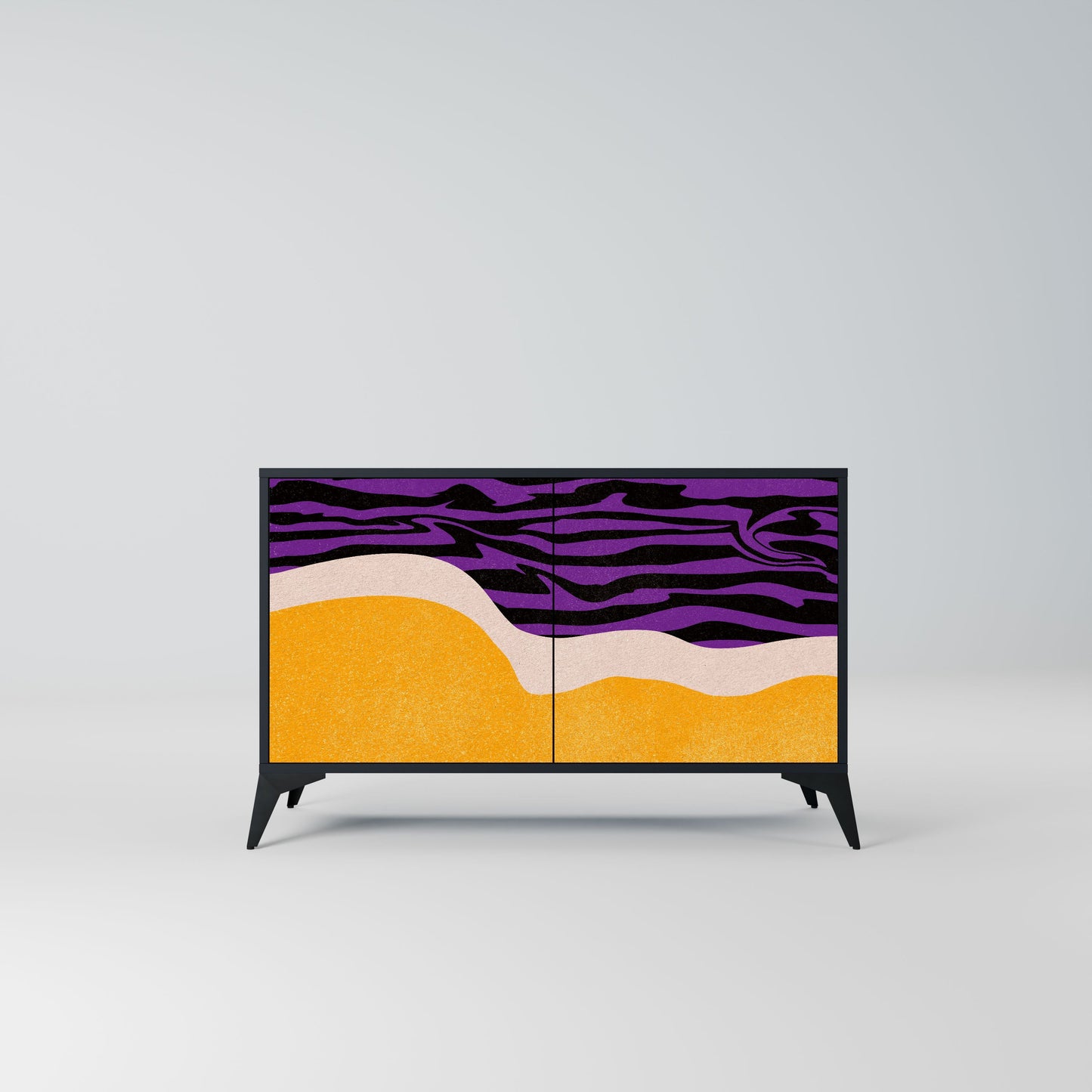 Credenza INDEPENDENT BORDER a 2 ante in finitura nera