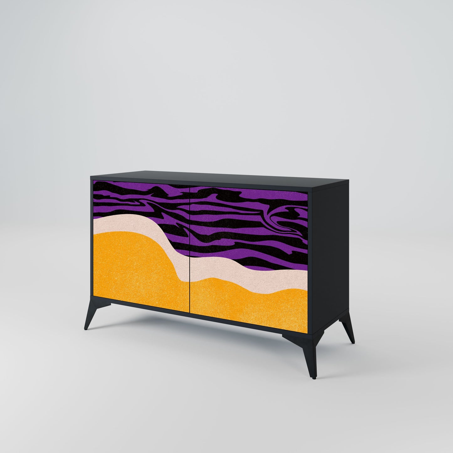 Credenza INDEPENDENT BORDER a 2 ante in finitura nera