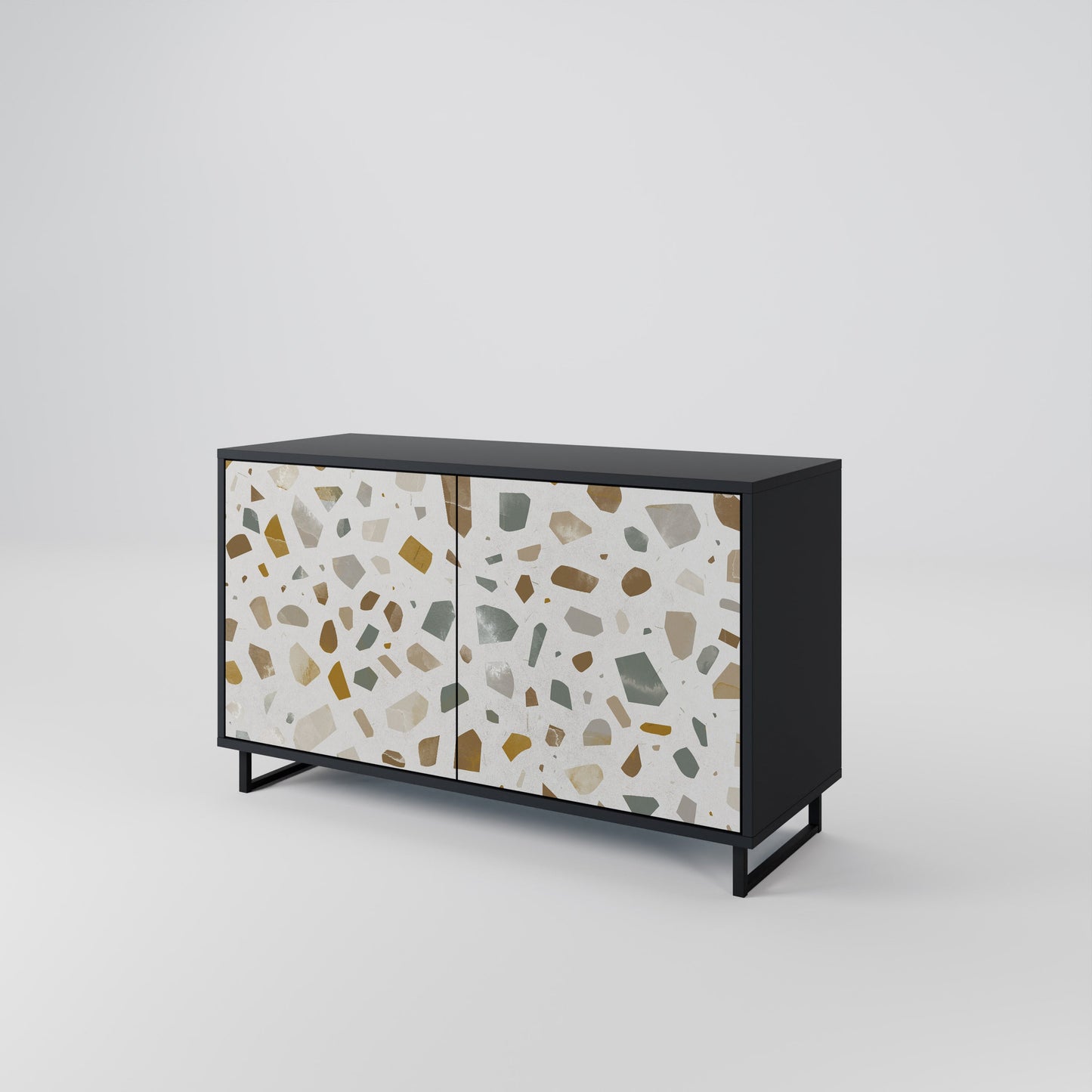 Credenza a 2 ante PIECES OF TOMORROW in finitura nera