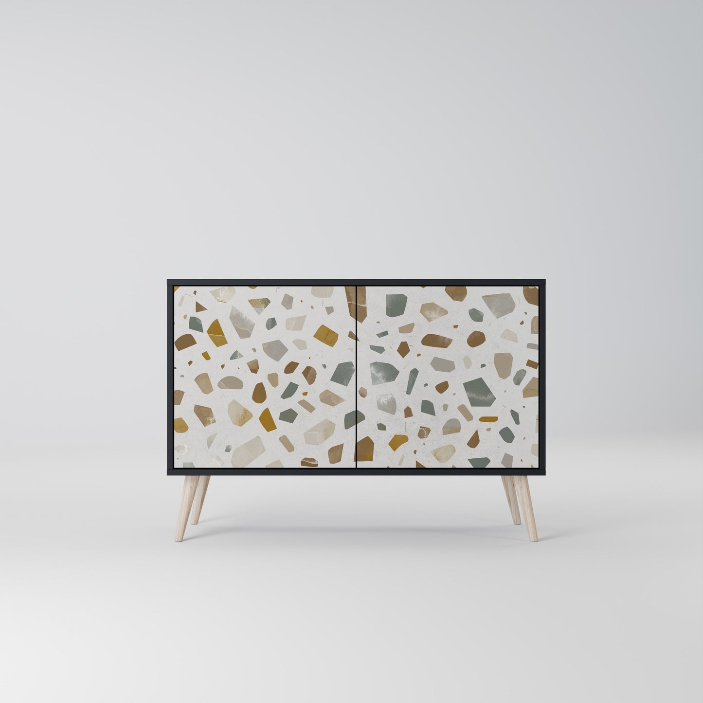Credenza a 2 ante PIECES OF TOMORROW in finitura nera