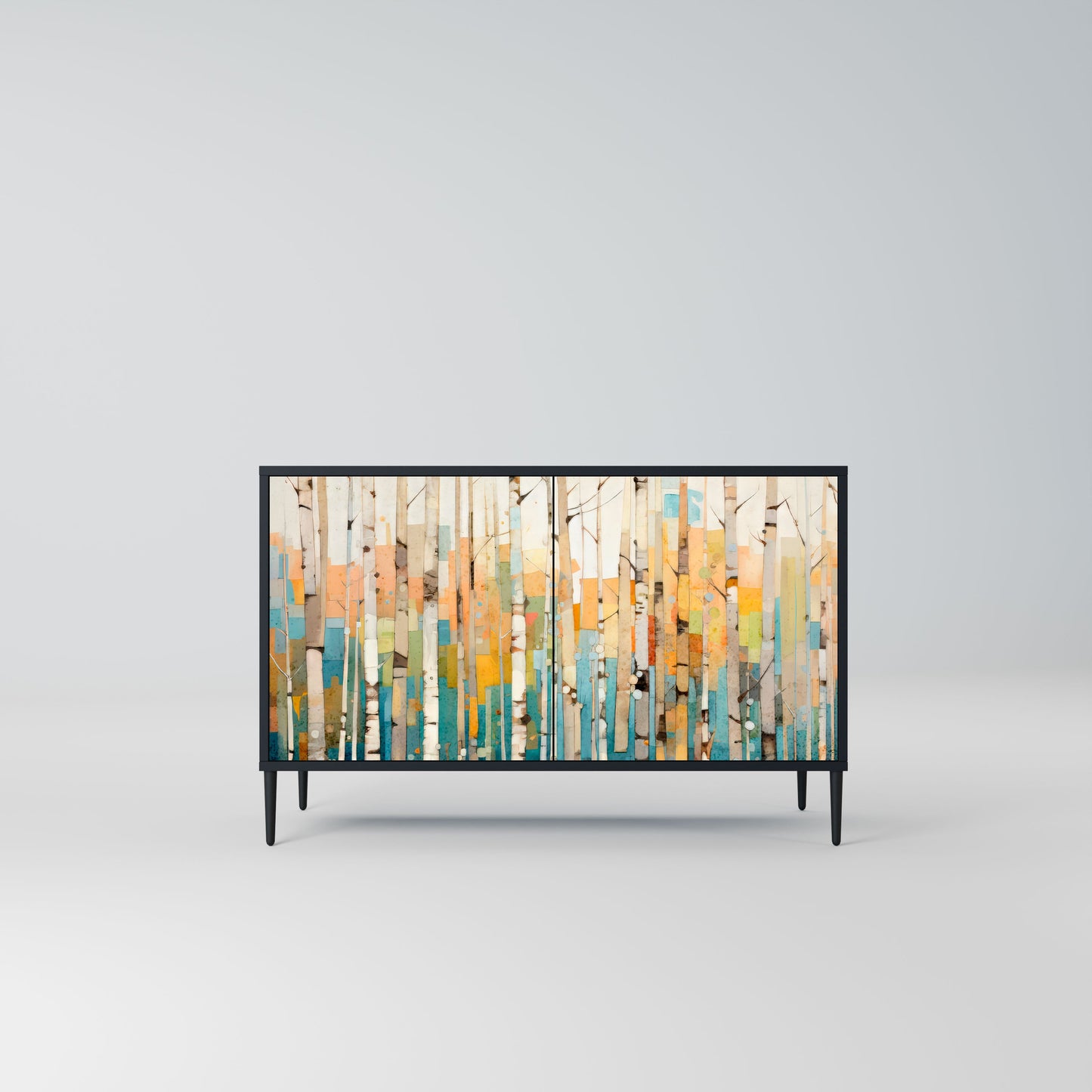 Credenza BIRCH KALEIDOSCOPE a 2 ante in finitura nera