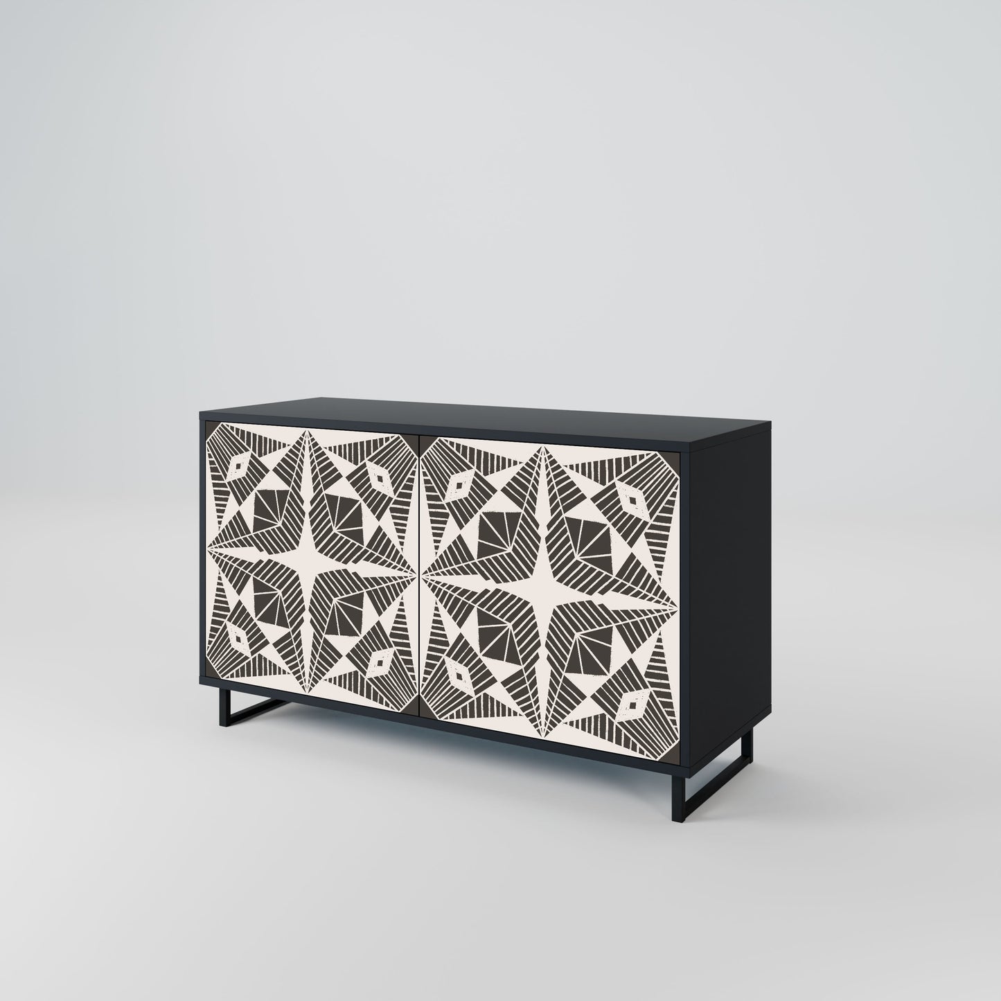 MONOCHROME NEXUS 2-Door Sideboard in Black Finish
