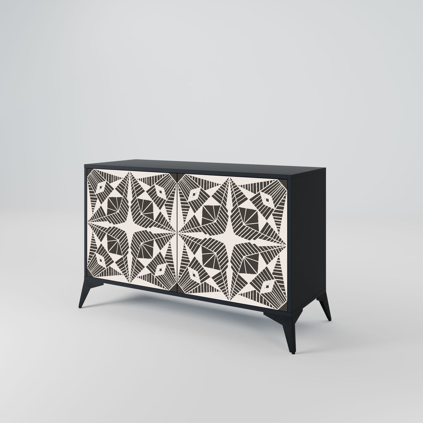 MONOCHROME NEXUS 2-Door Sideboard in Black Finish