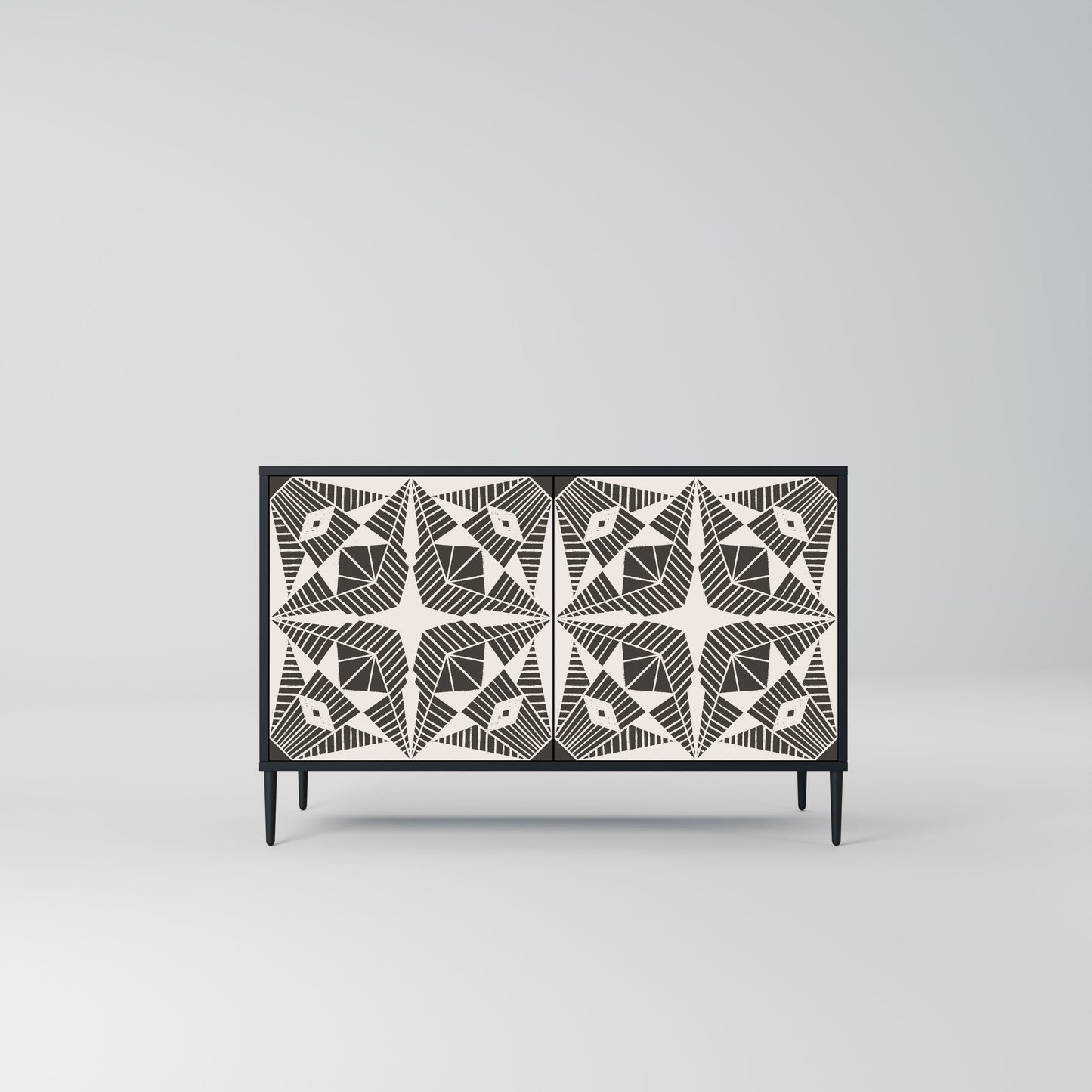 MONOCHROME NEXUS 2-Door Sideboard in Black Finish