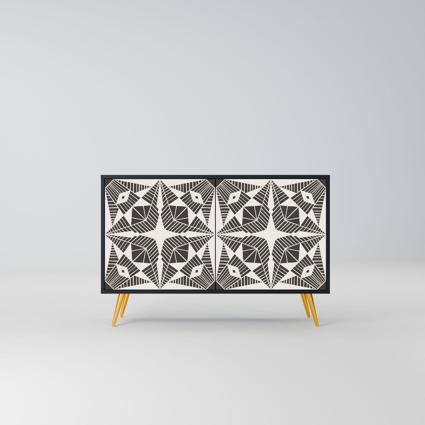 MONOCHROME NEXUS 2-Door Sideboard in Black Finish