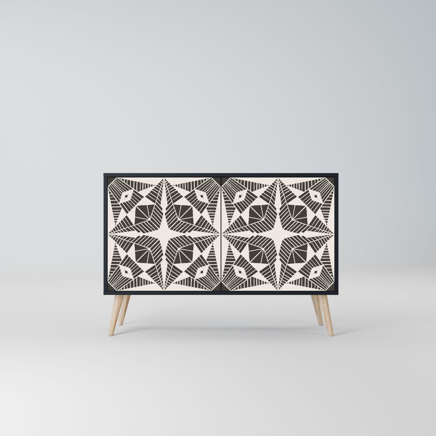 MONOCHROME NEXUS 2-Door Sideboard in Black Finish