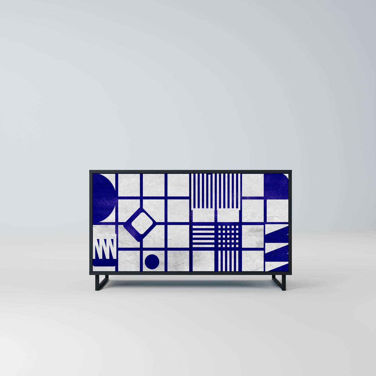 Credenza a 2 ante THE RIGHT PLACES in finitura nera