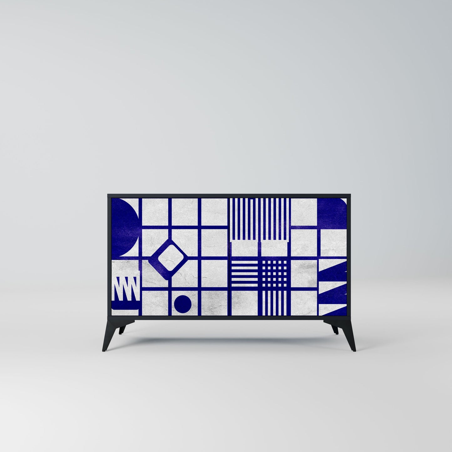 Credenza a 2 ante THE RIGHT PLACES in finitura nera