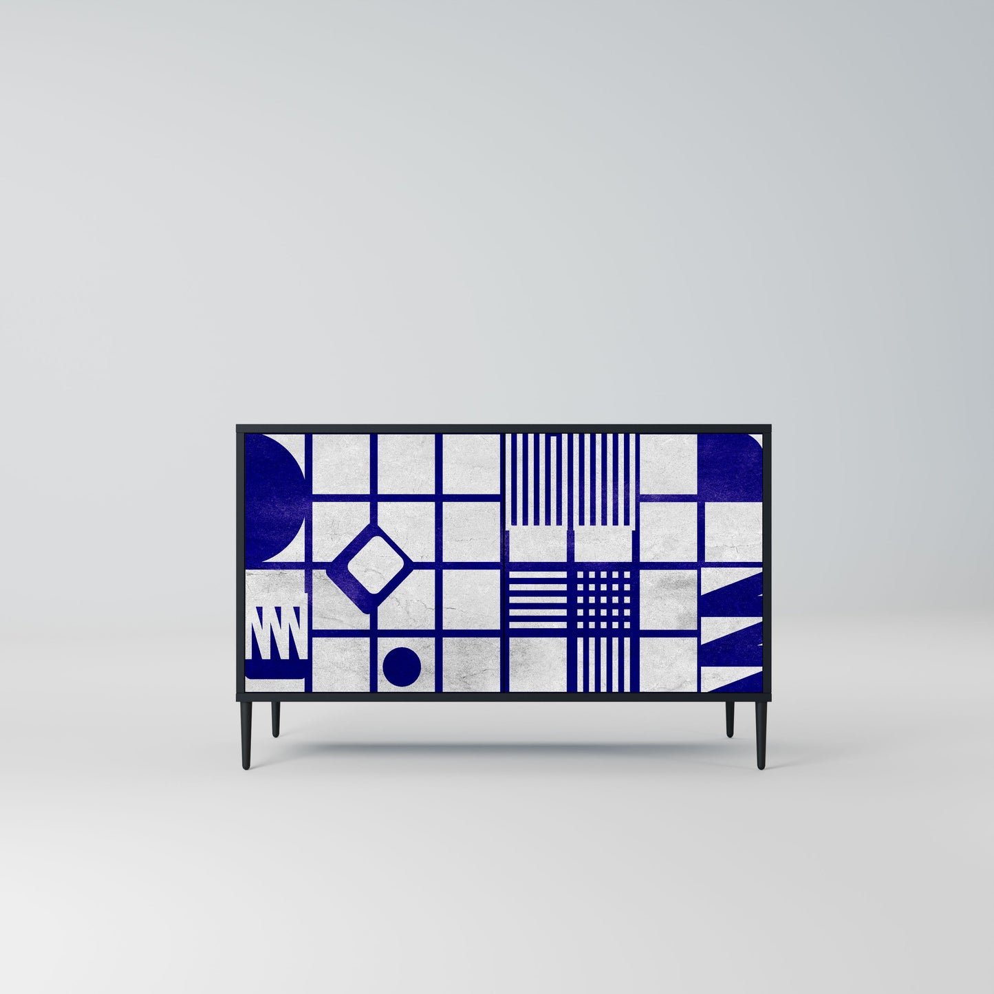 Credenza a 2 ante THE RIGHT PLACES in finitura nera