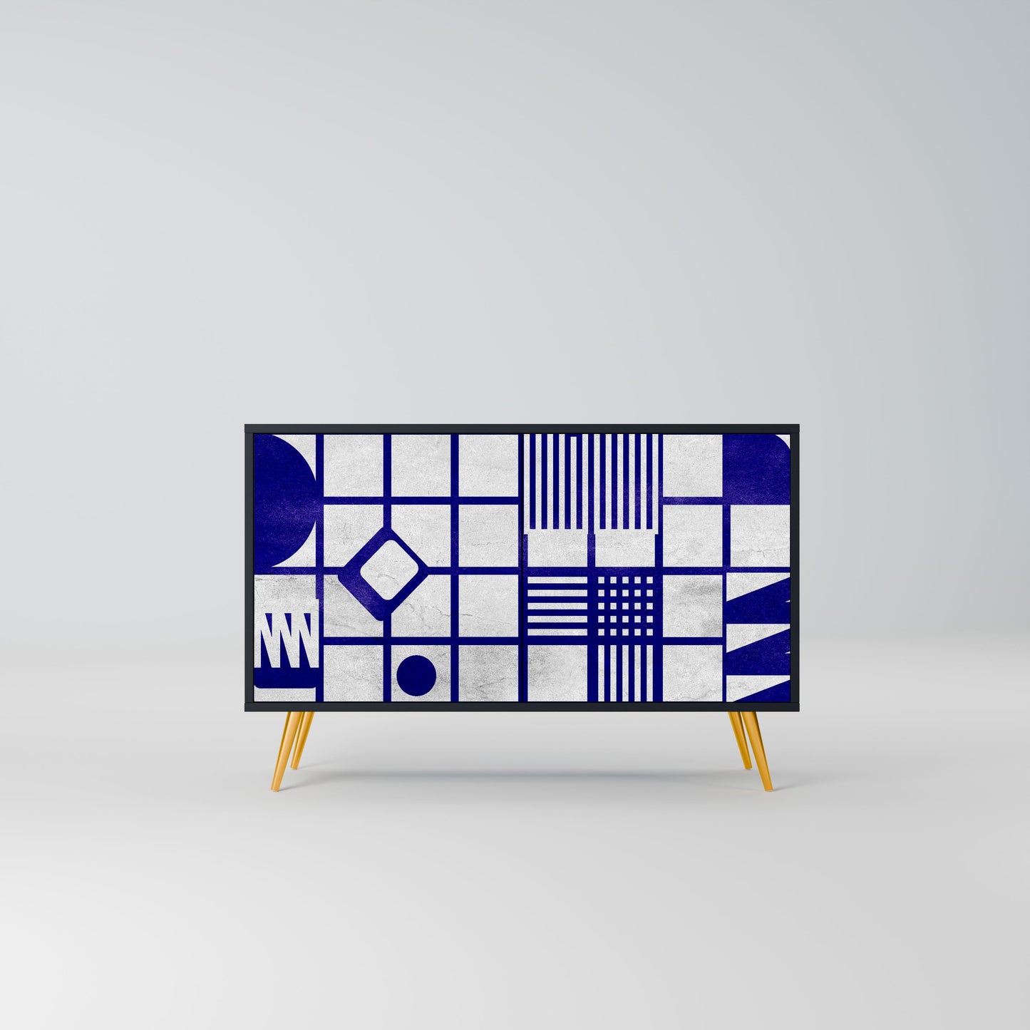 Credenza a 2 ante THE RIGHT PLACES in finitura nera