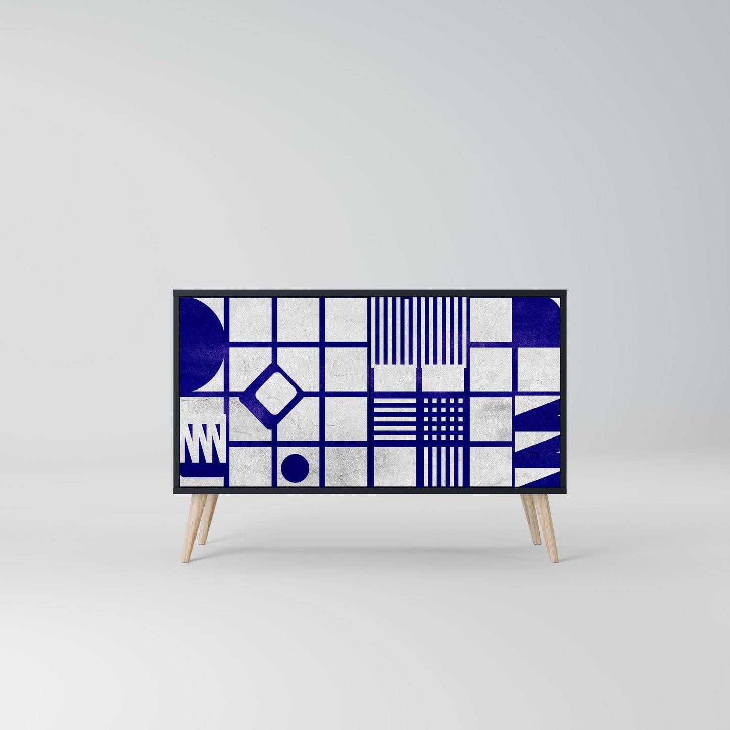 Credenza a 2 ante THE RIGHT PLACES in finitura nera