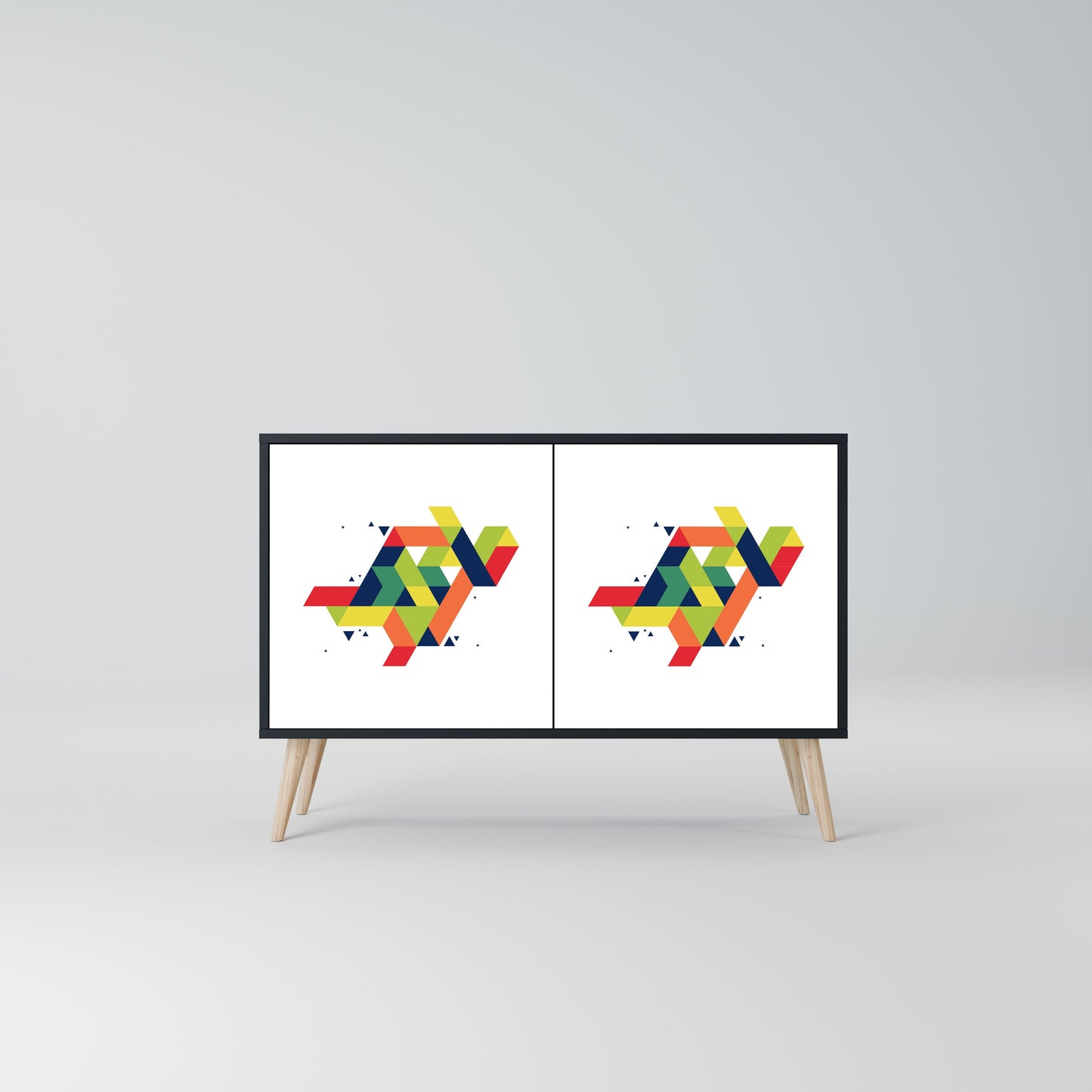 Credenza FUTURE SIGN a 2 ante in finitura nera