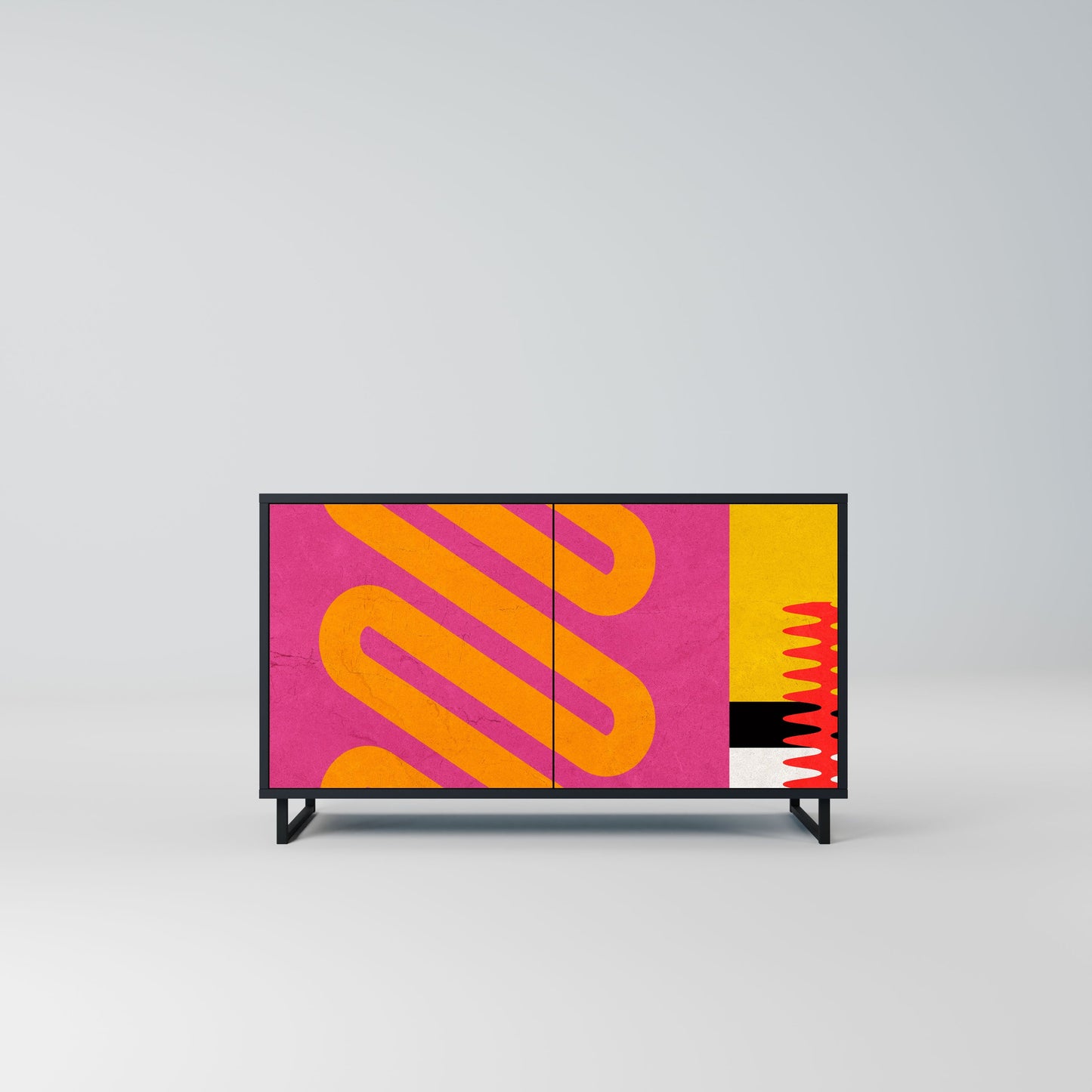 Credenza VIVID ART a 2 ante in finitura nera