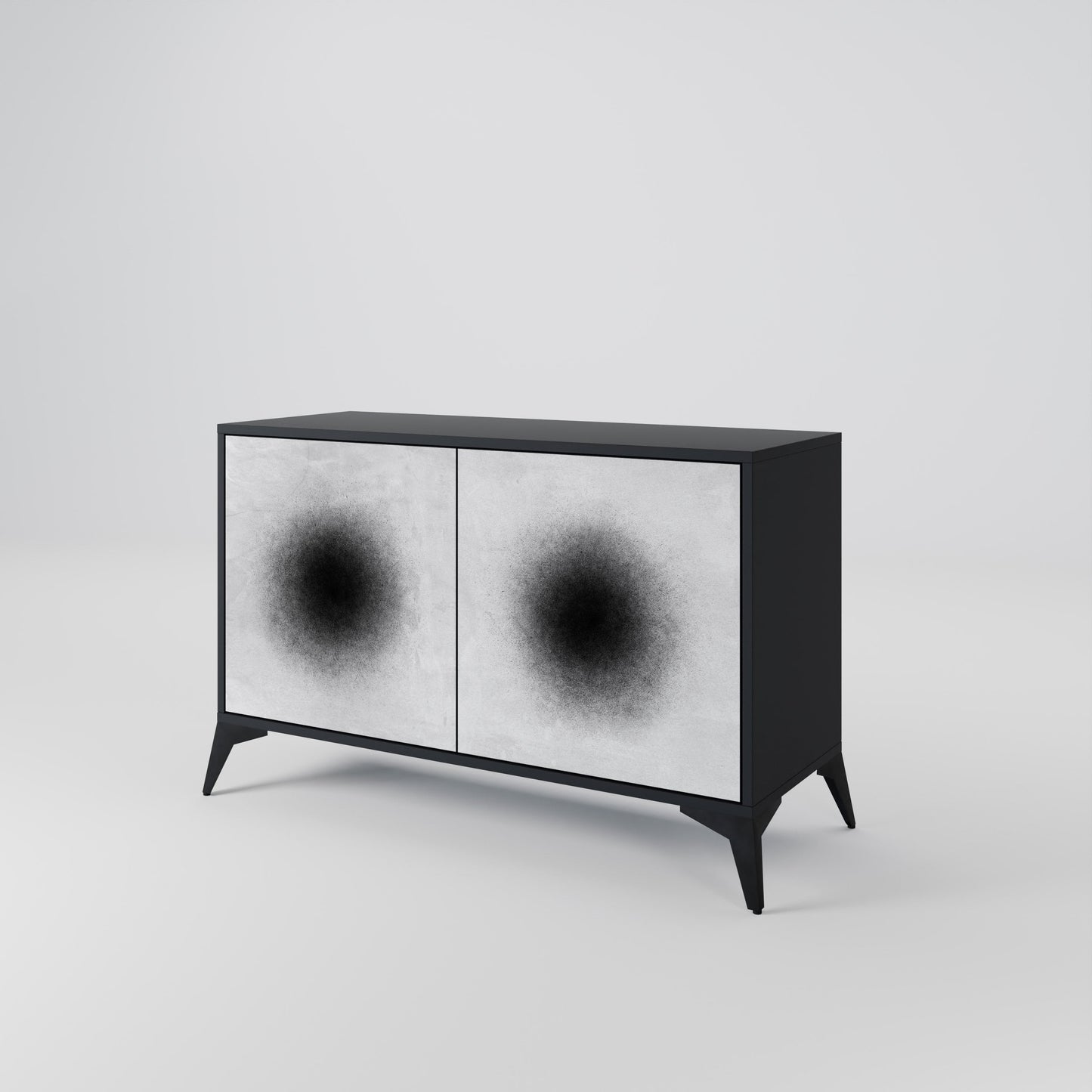 Credenza a 2 ante BLACK HOLE in finitura nera