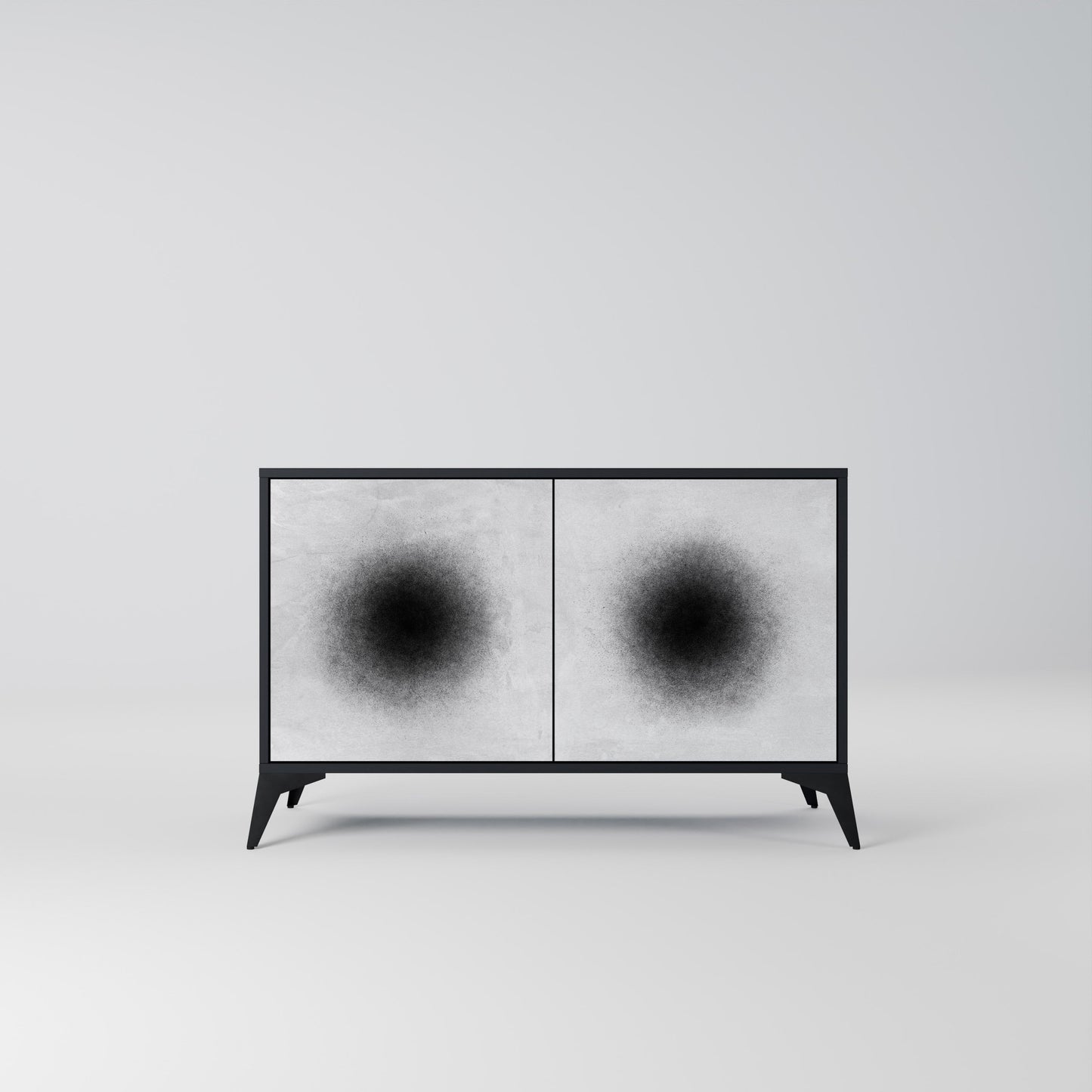Credenza a 2 ante BLACK HOLE in finitura nera