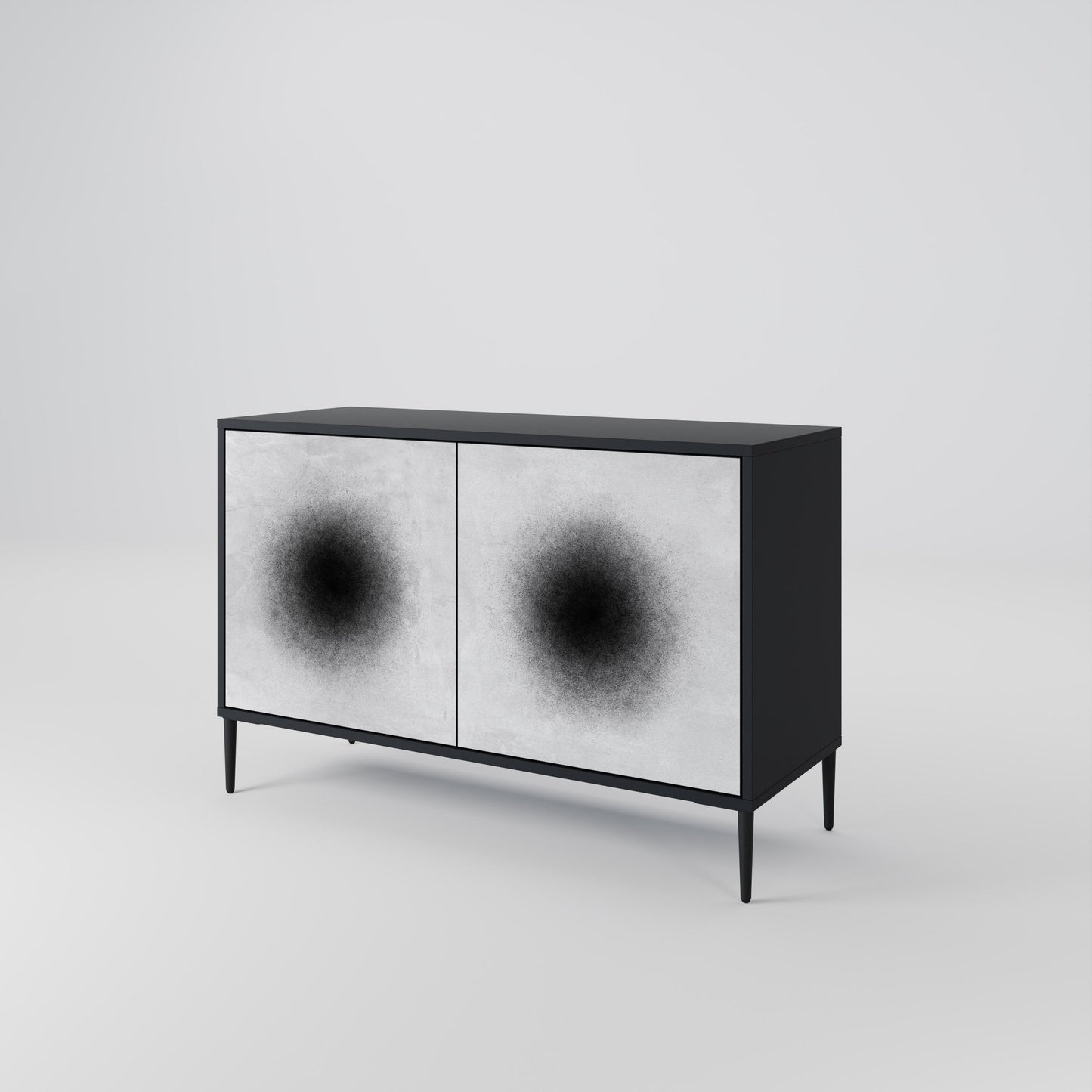Credenza a 2 ante BLACK HOLE in finitura nera