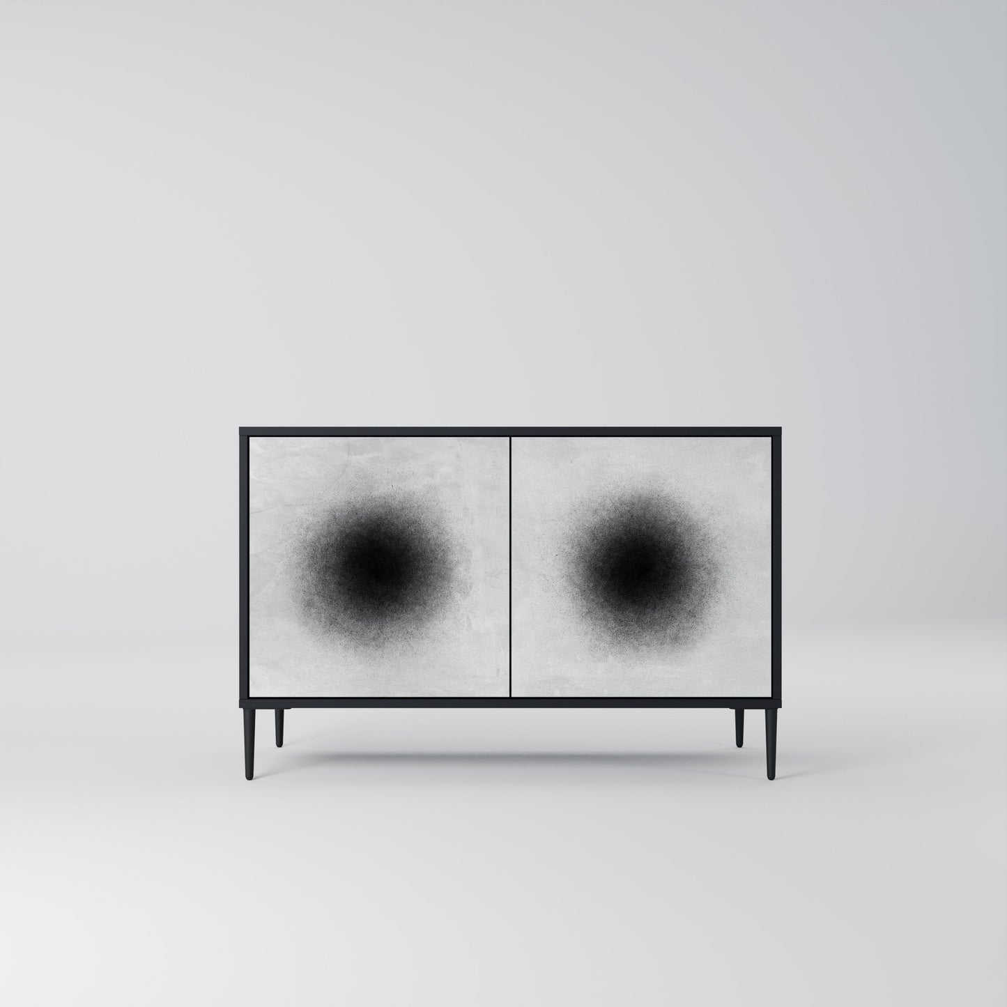 Credenza a 2 ante BLACK HOLE in finitura nera