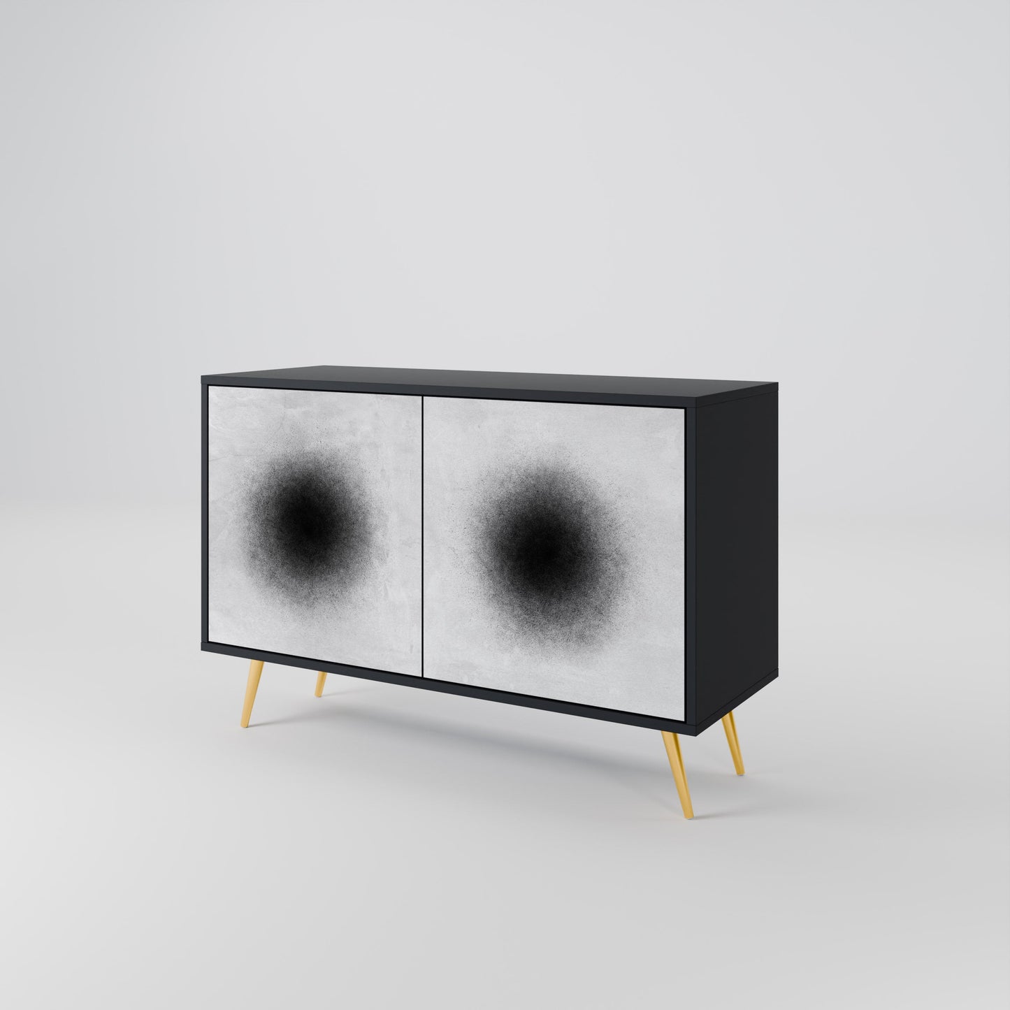 Credenza a 2 ante BLACK HOLE in finitura nera