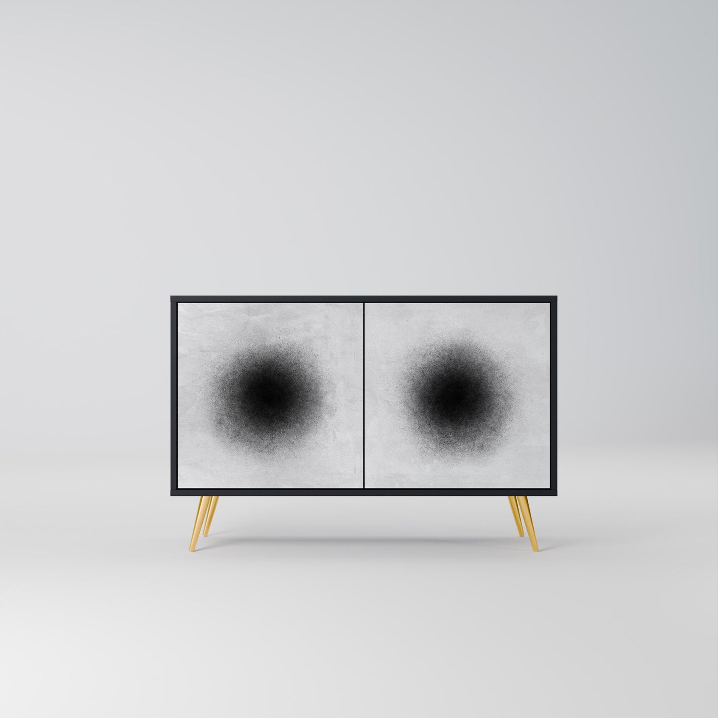 Credenza a 2 ante BLACK HOLE in finitura nera