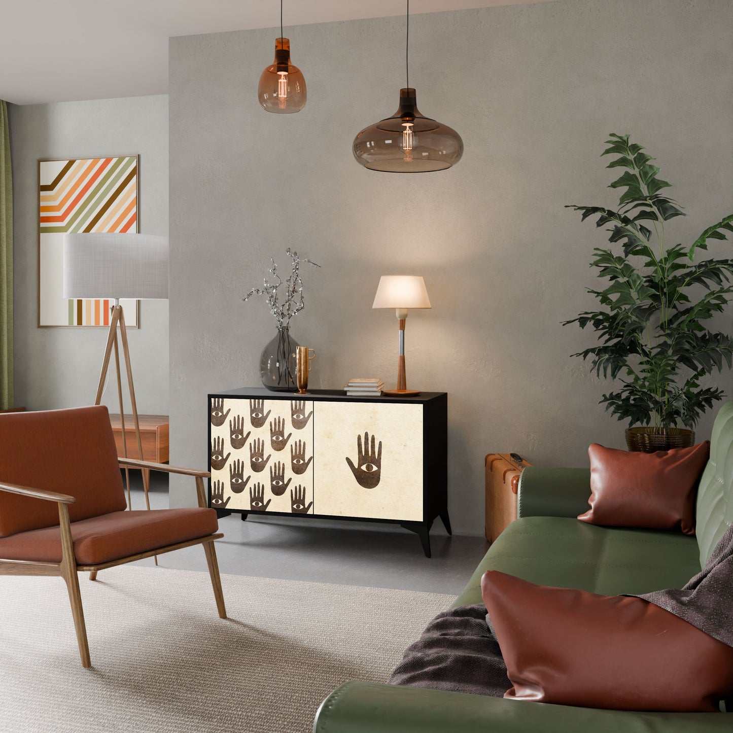 VEDI ALTRO Credenza a 2 ante in finitura nera