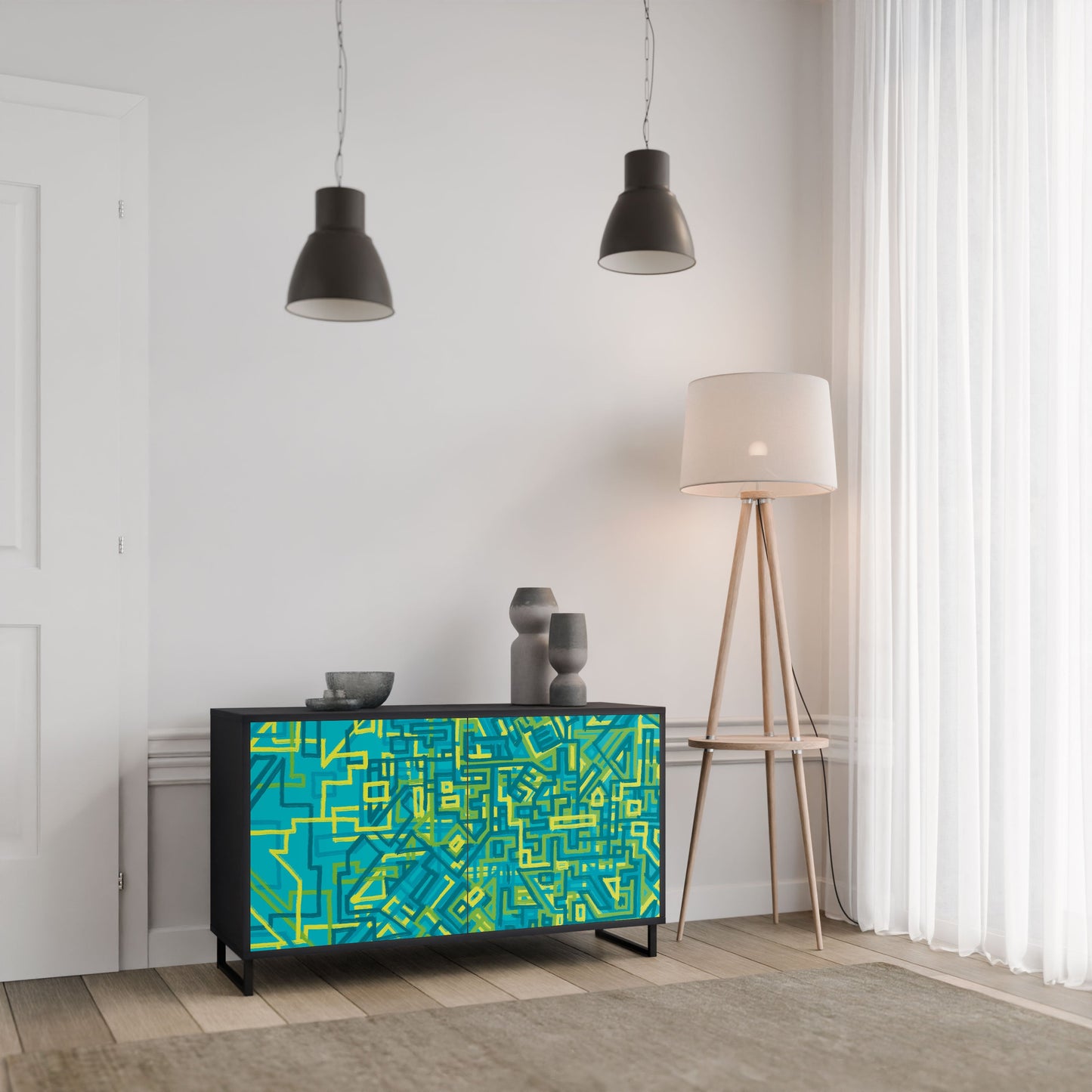 Credenza a 2 ante NOSTALGIC MEMORIES in finitura nera