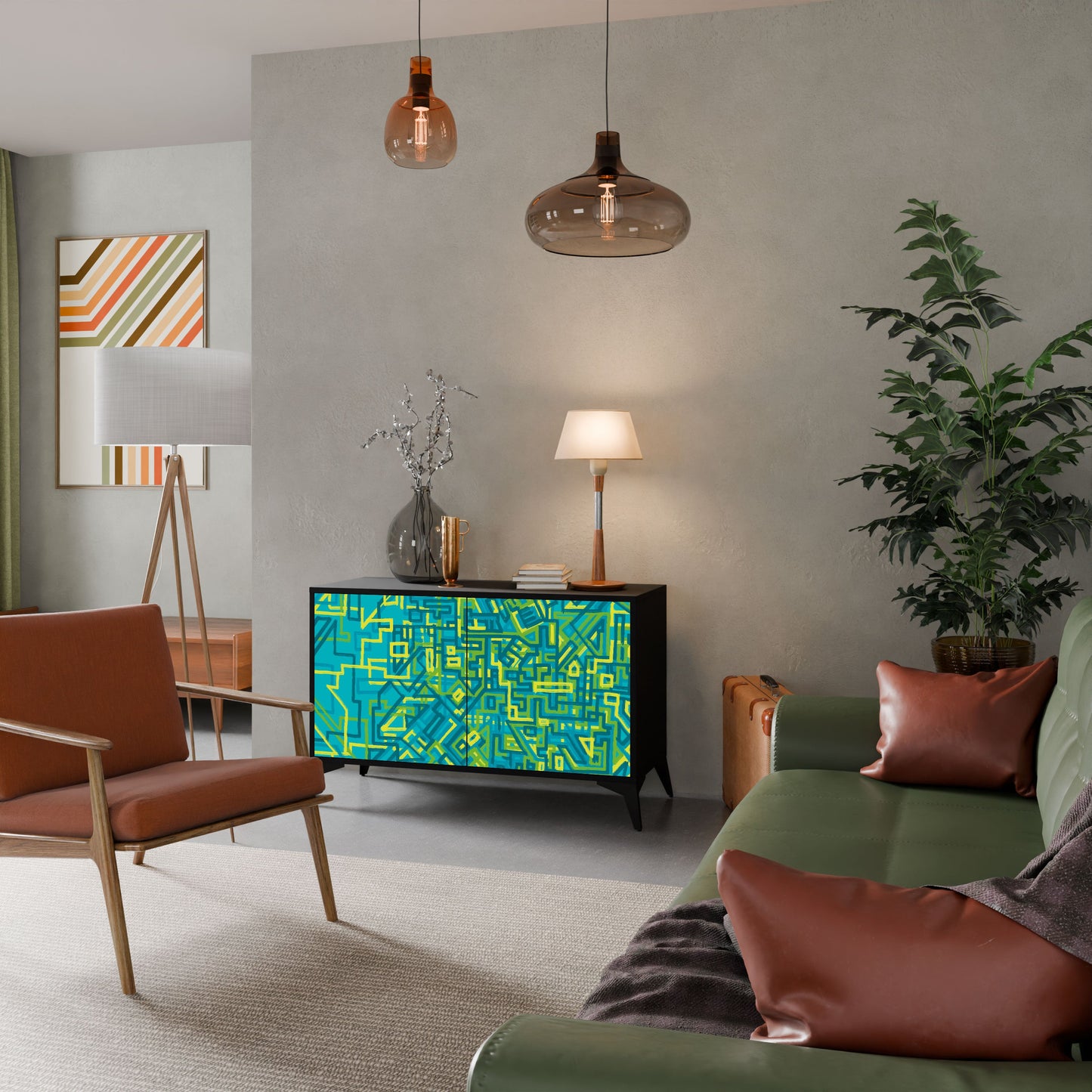 Credenza a 2 ante NOSTALGIC MEMORIES in finitura nera