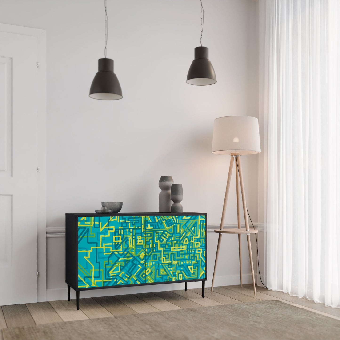 Credenza a 2 ante NOSTALGIC MEMORIES in finitura nera