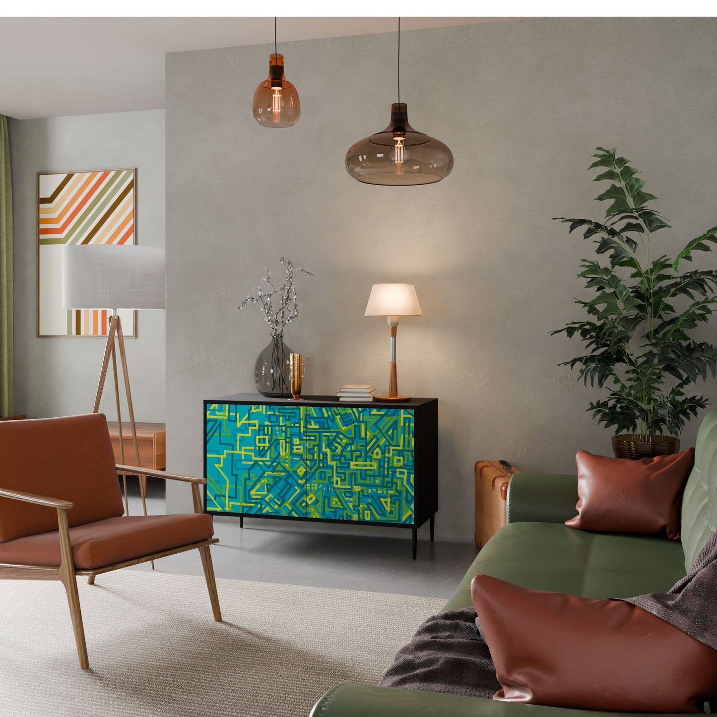 Credenza a 2 ante NOSTALGIC MEMORIES in finitura nera