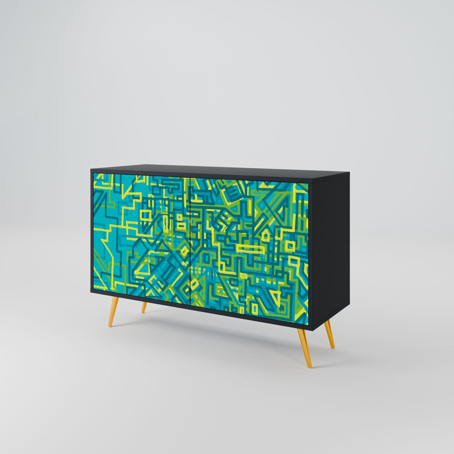 Credenza a 2 ante NOSTALGIC MEMORIES in finitura nera