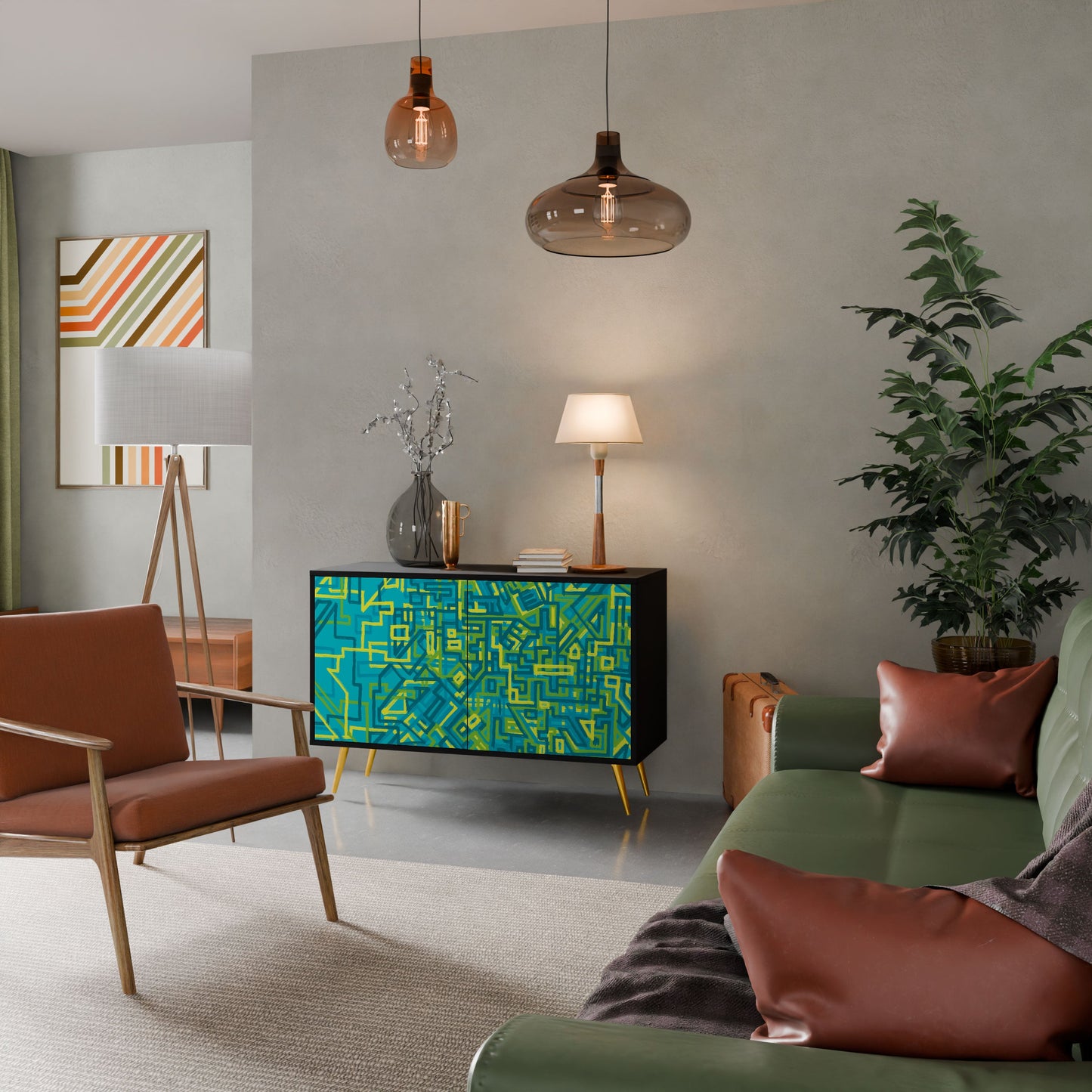 Credenza a 2 ante NOSTALGIC MEMORIES in finitura nera