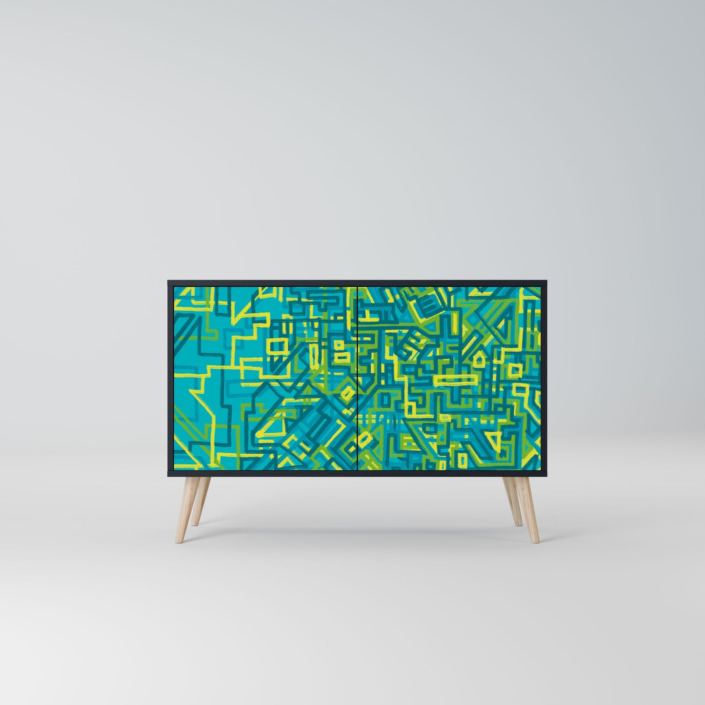 Credenza a 2 ante NOSTALGIC MEMORIES in finitura nera