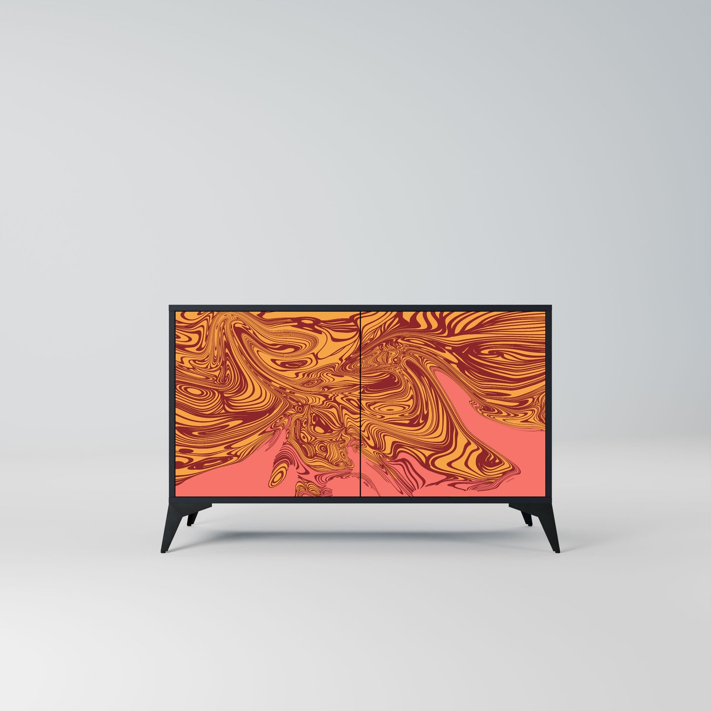 Credenza a 2 ante FLOATING THOUGHTS in finitura nera
