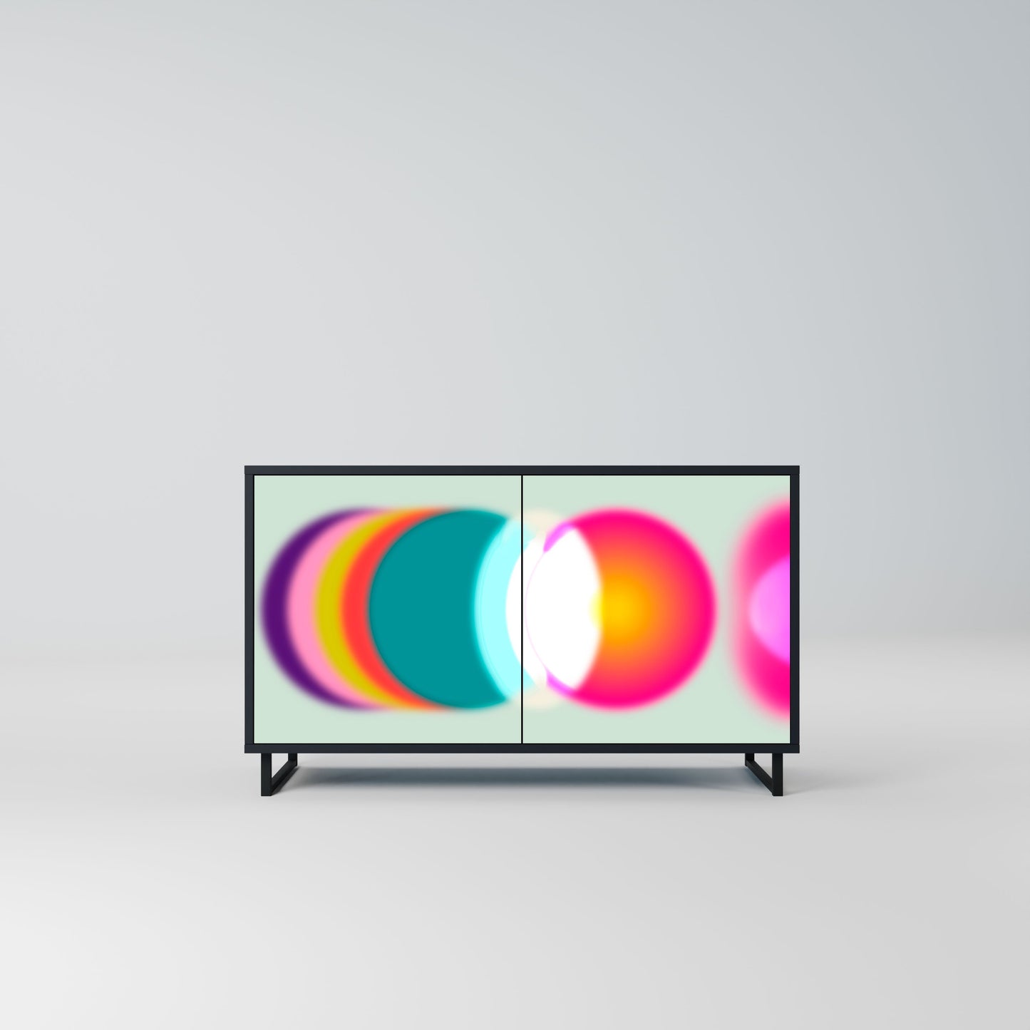 Credenza SYMPHONY OF COLORS a 2 ante in finitura nera