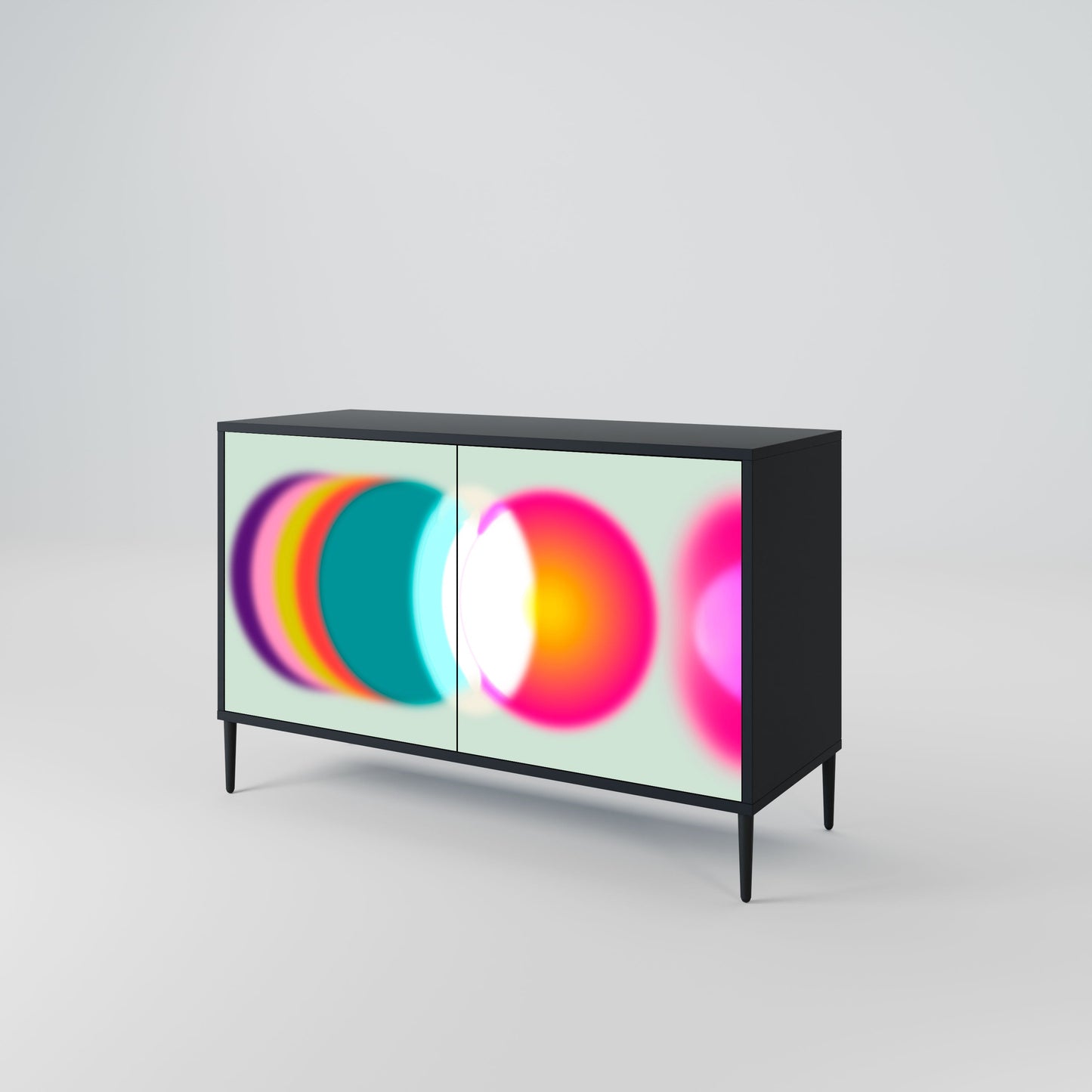 Credenza SYMPHONY OF COLORS a 2 ante in finitura nera