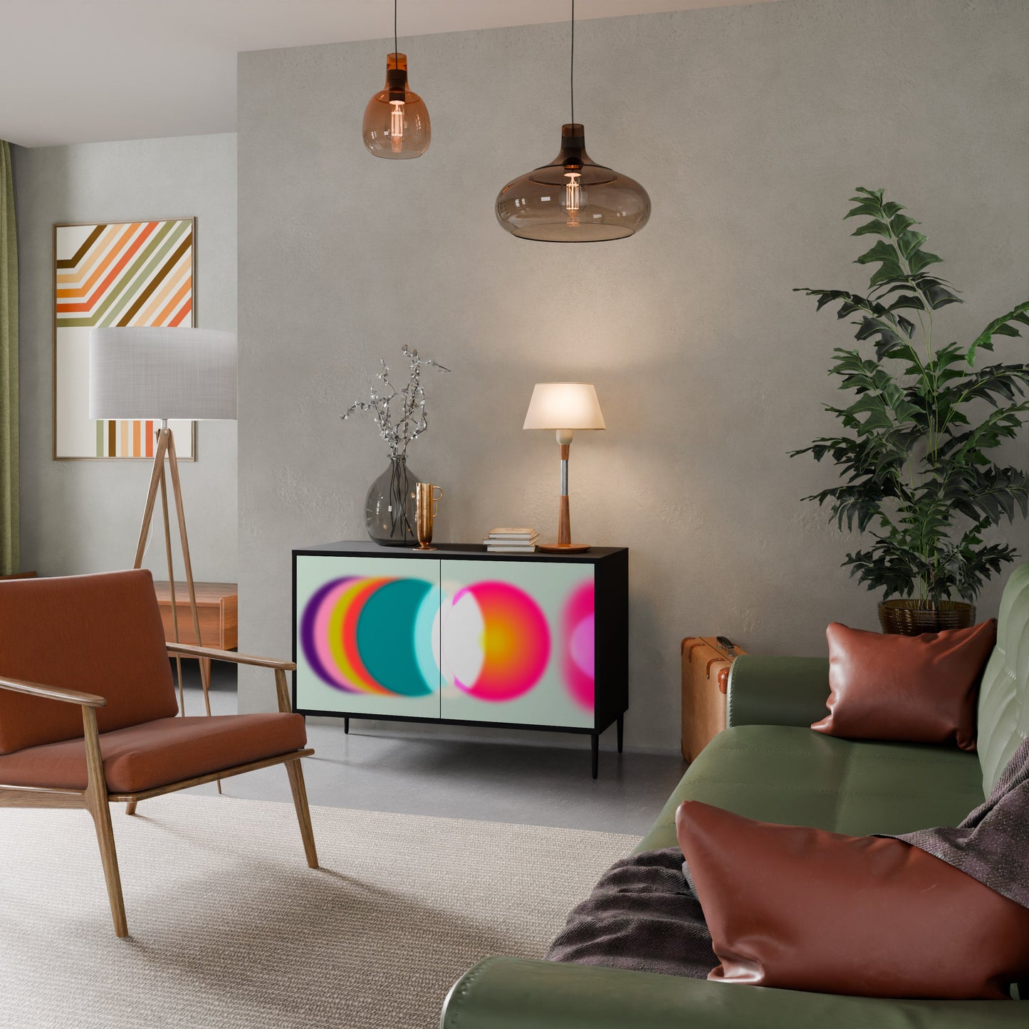 Credenza SYMPHONY OF COLORS a 2 ante in finitura nera