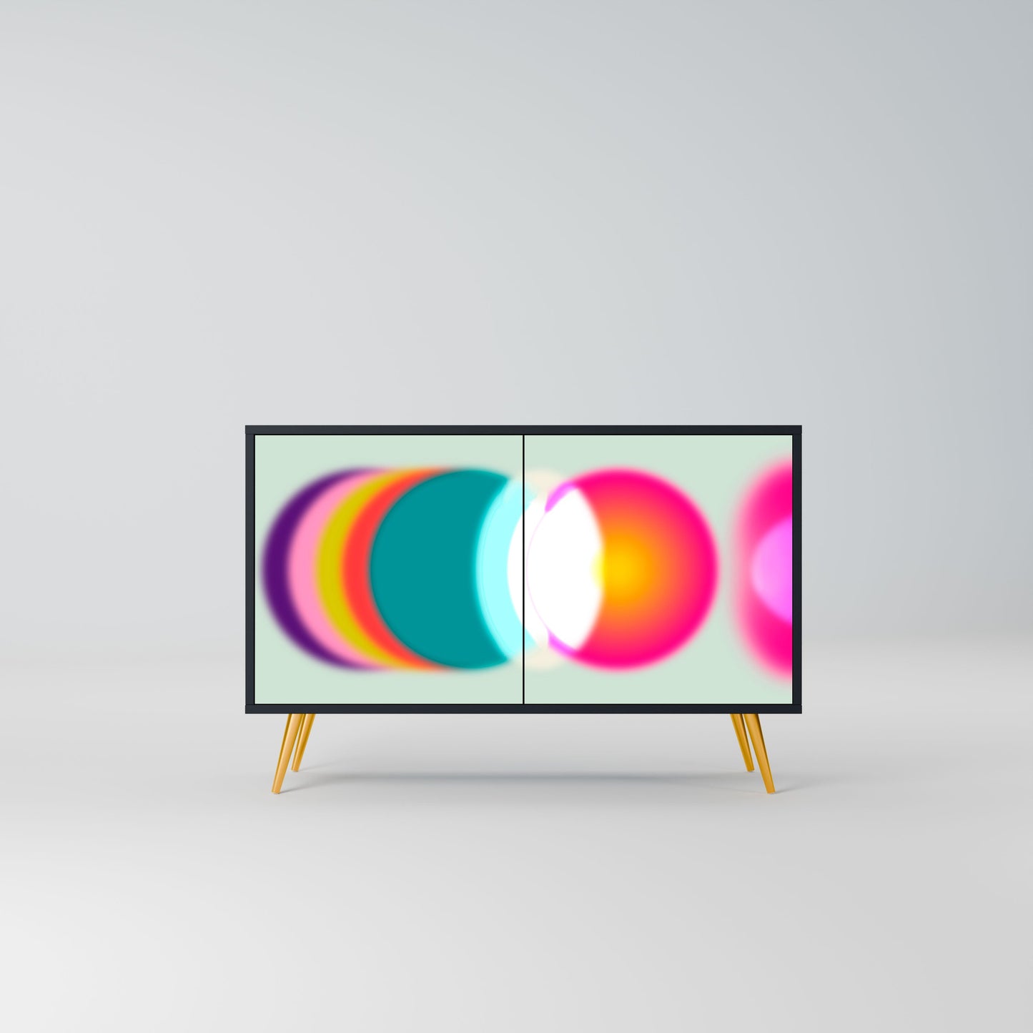 Credenza SYMPHONY OF COLORS a 2 ante in finitura nera