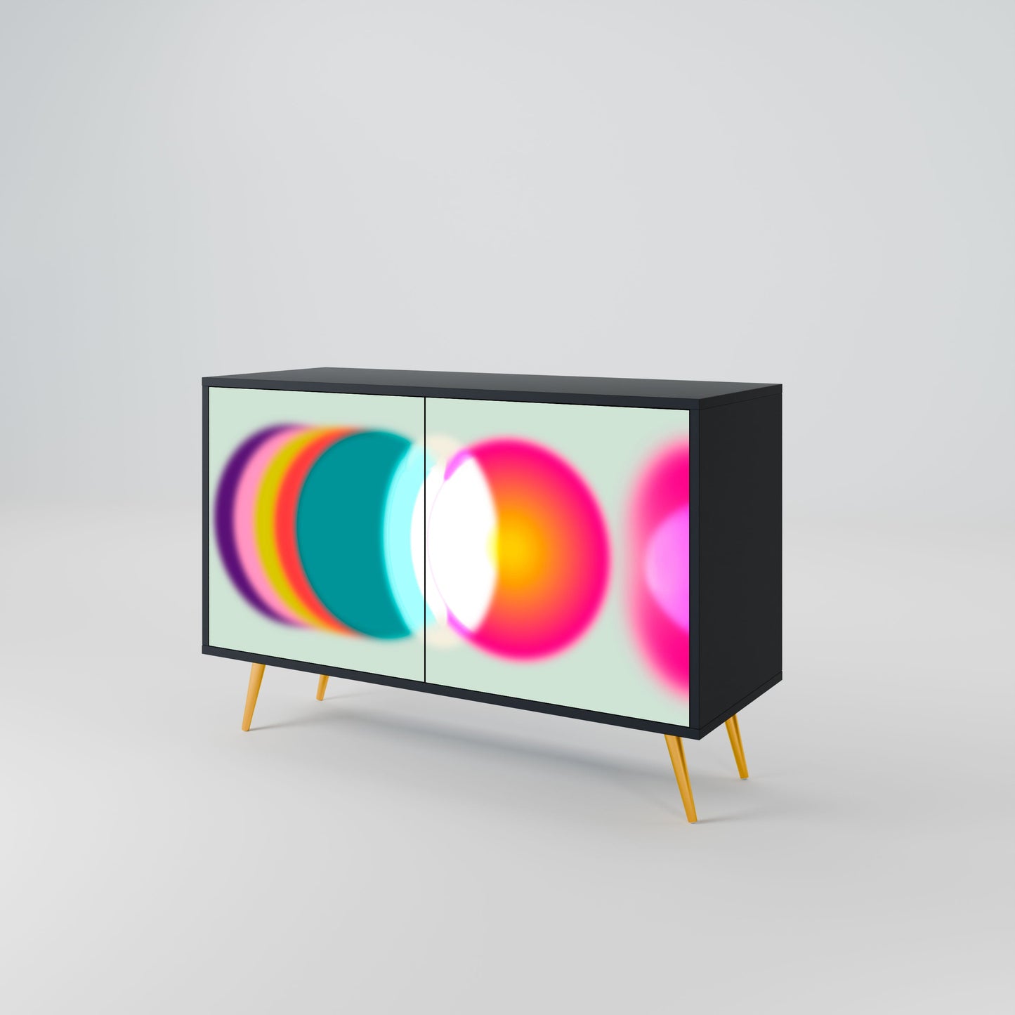 Credenza SYMPHONY OF COLORS a 2 ante in finitura nera