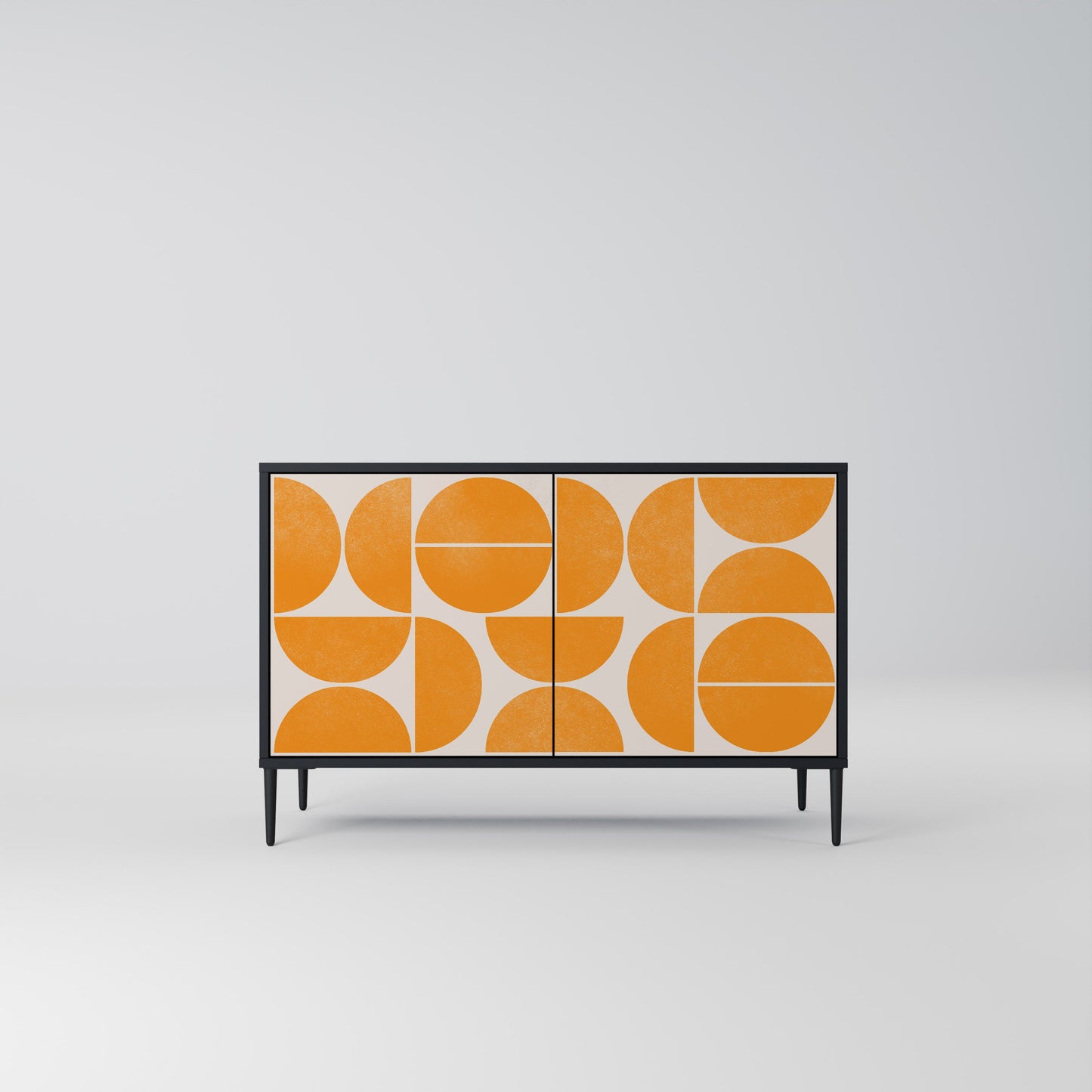Credenza a 2 ante RECURRING DREAMS in finitura nera