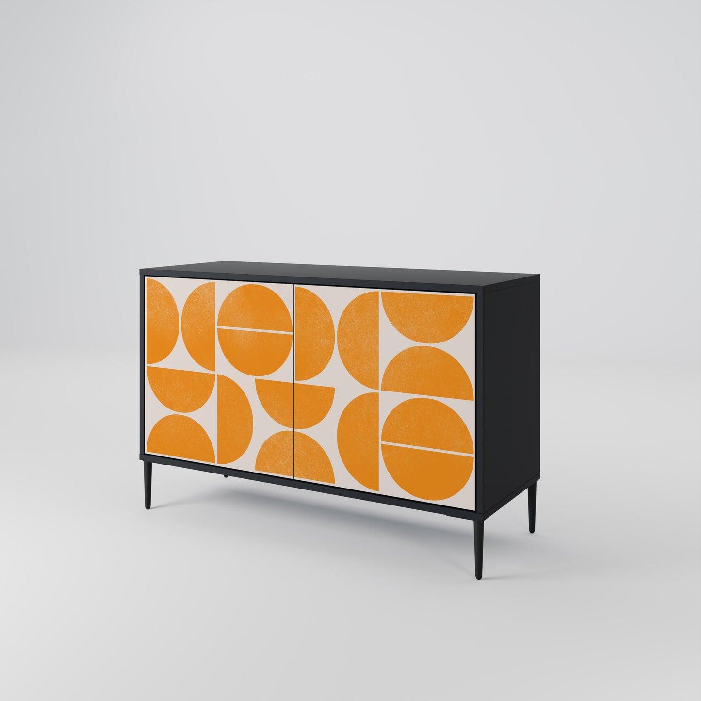 Credenza a 2 ante RECURRING DREAMS in finitura nera