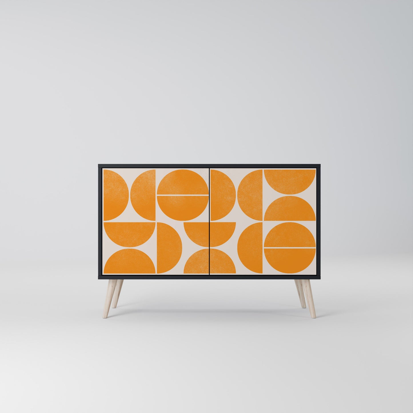 Credenza a 2 ante RECURRING DREAMS in finitura nera