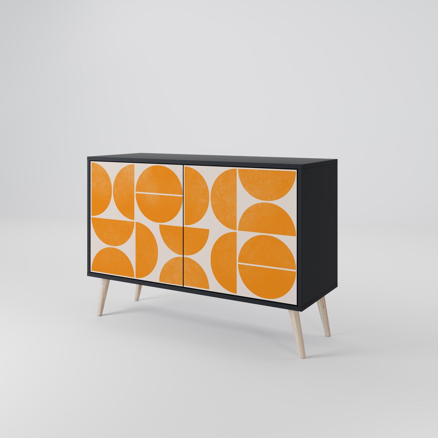 Credenza a 2 ante RECURRING DREAMS in finitura nera