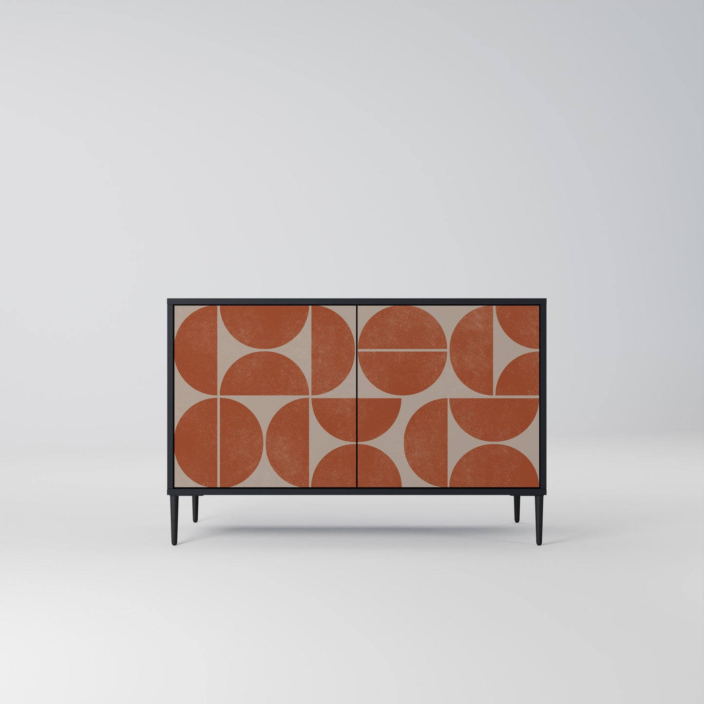 Credenza a 2 ante REPETITION COMPULSION in finitura nera