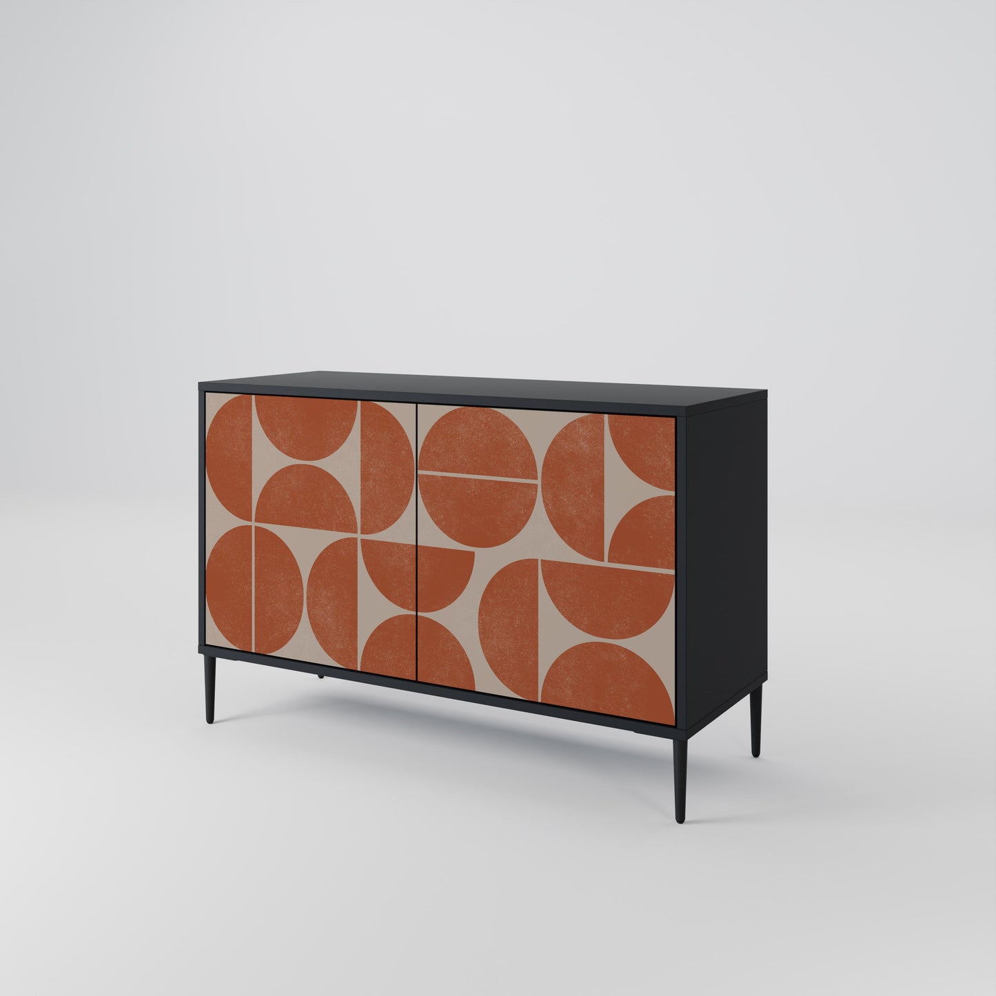 Credenza a 2 ante REPETITION COMPULSION in finitura nera